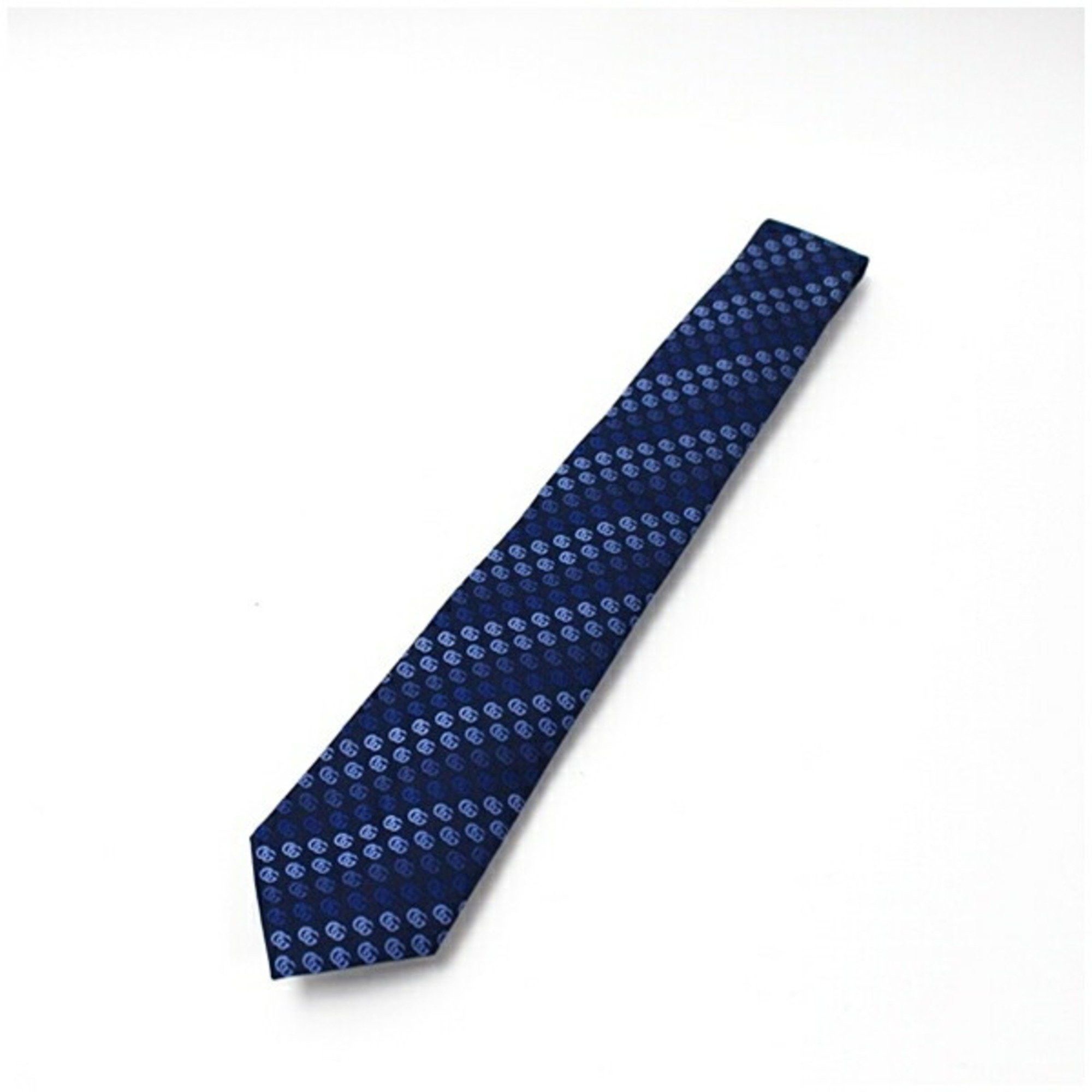 Gucci Gucci Silk Tie with GG Pattern, Slim Fit, Men's Size ONE SIZE - 7 Thumbnail