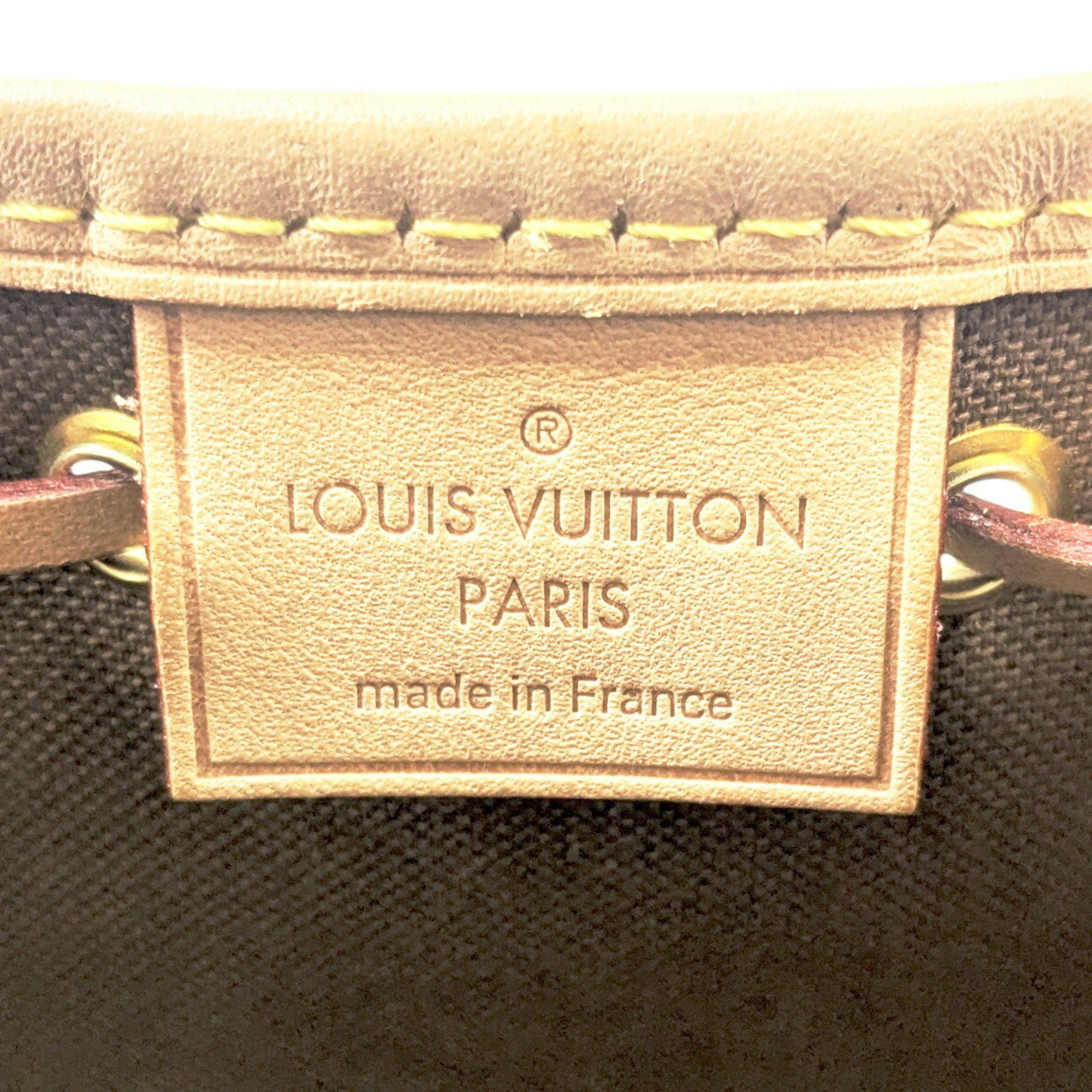 Louis Vuitton LOUIS VUITTON Monogram Nano Noe Shoulder Bag, Brown Leather, M41346 SR0211, Women's Size ONE SIZE - 11 Thumbnail