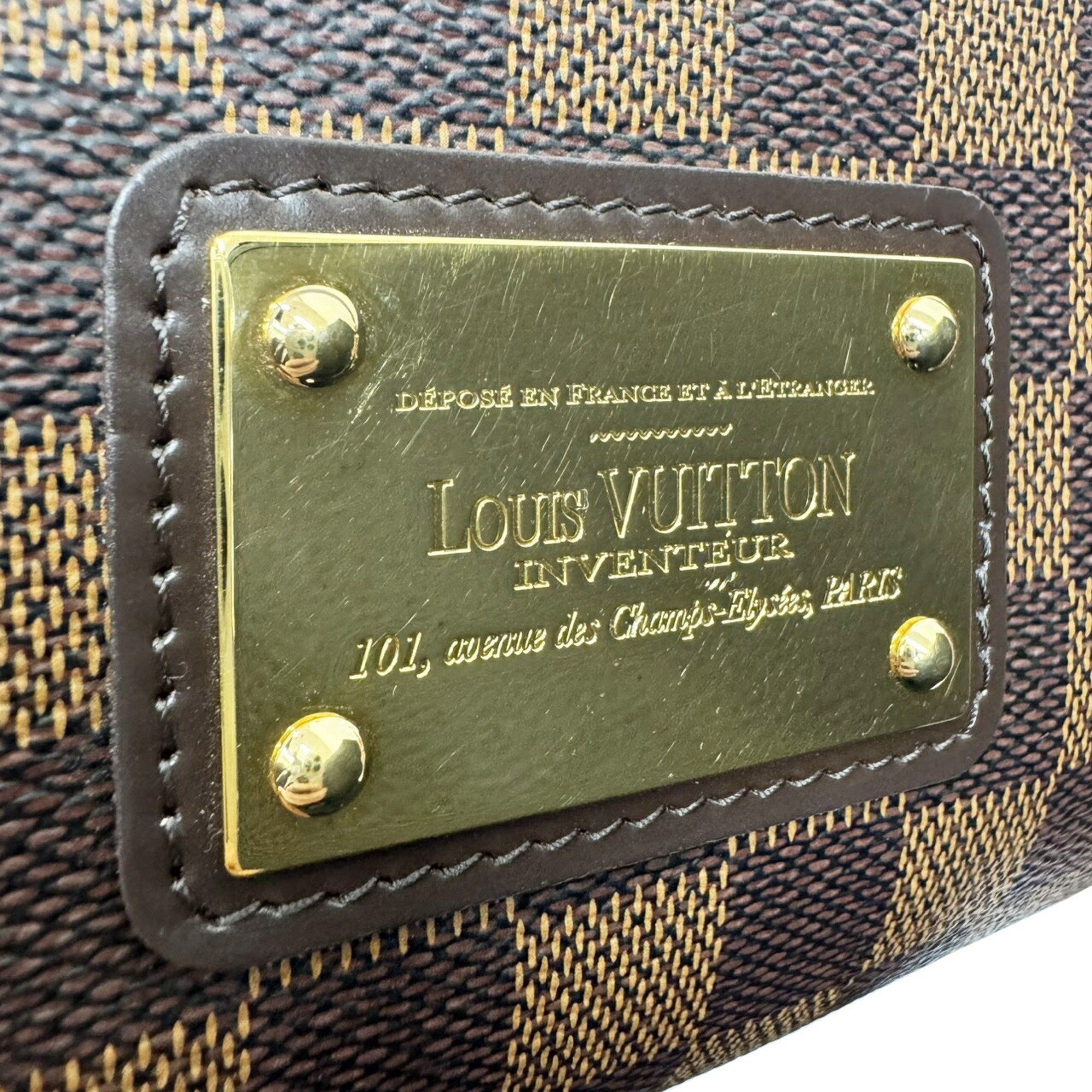 Louis Vuitton LOUIS VUITTON Eva Damier Ebene Shoulder Bag with Chain Pochette N55213 DU0111 Women's Size ONE SIZE - 14 Thumbnail