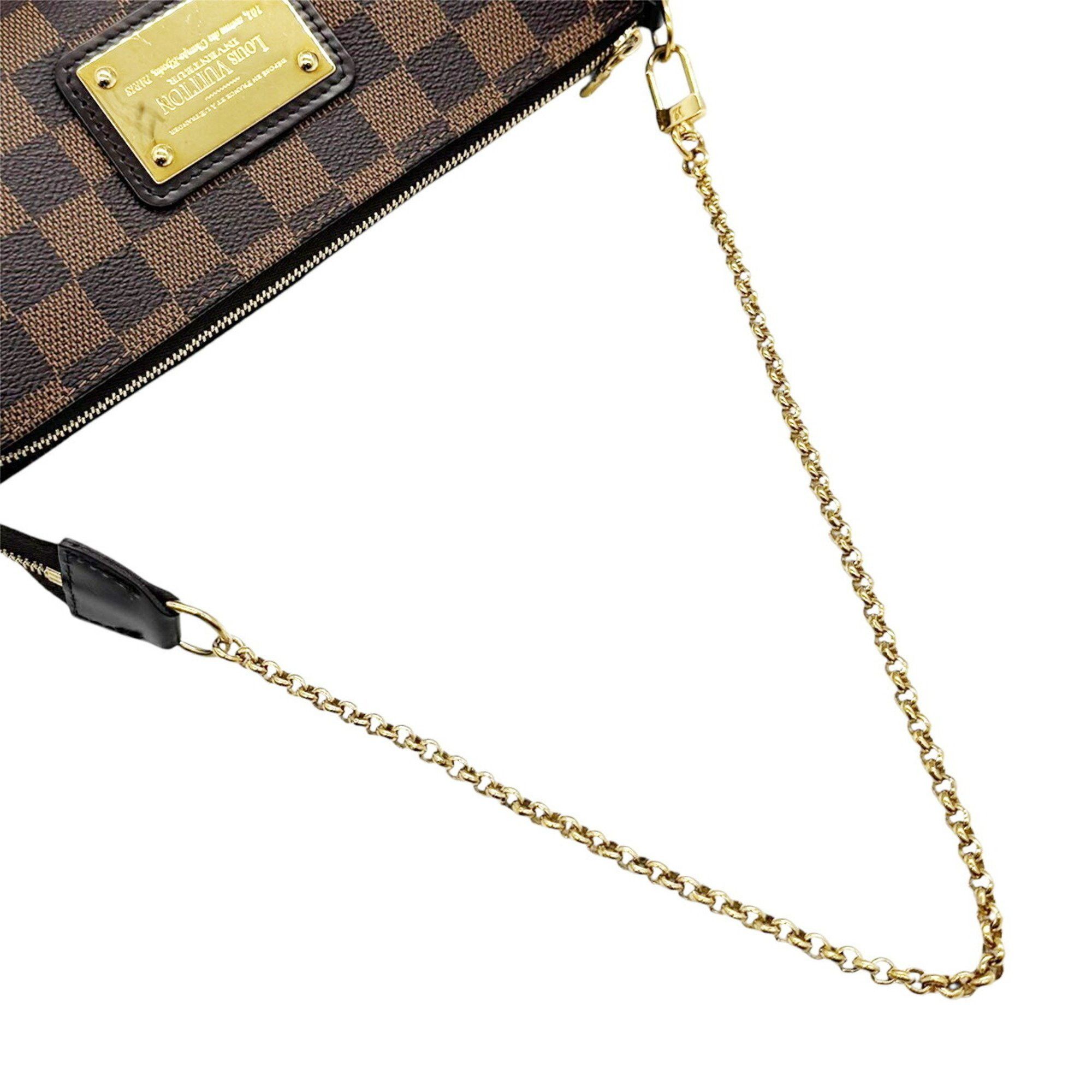 Louis Vuitton LOUIS VUITTON Eva Damier Ebene Shoulder Bag with Chain Pochette N55213 DU0111 Women's Size ONE SIZE - 12 Thumbnail