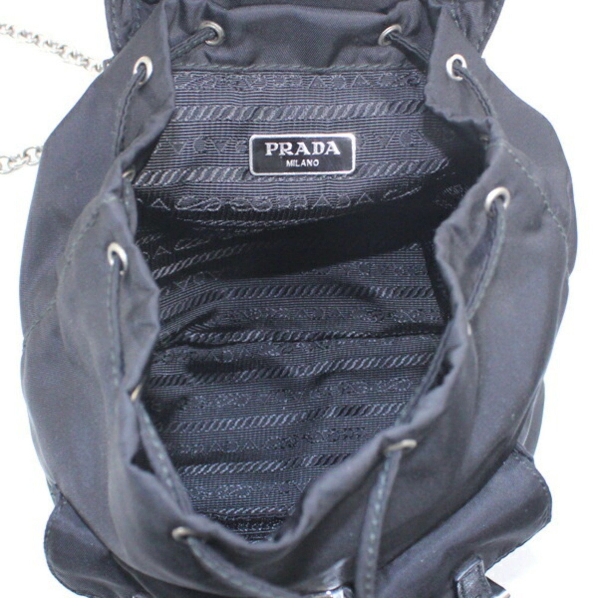 Prada Prada Shoulder Bag Mini Backpack Nylon Black 1BH029 Women's NERO KM2805 Size ONE SIZE - 11 Thumbnail