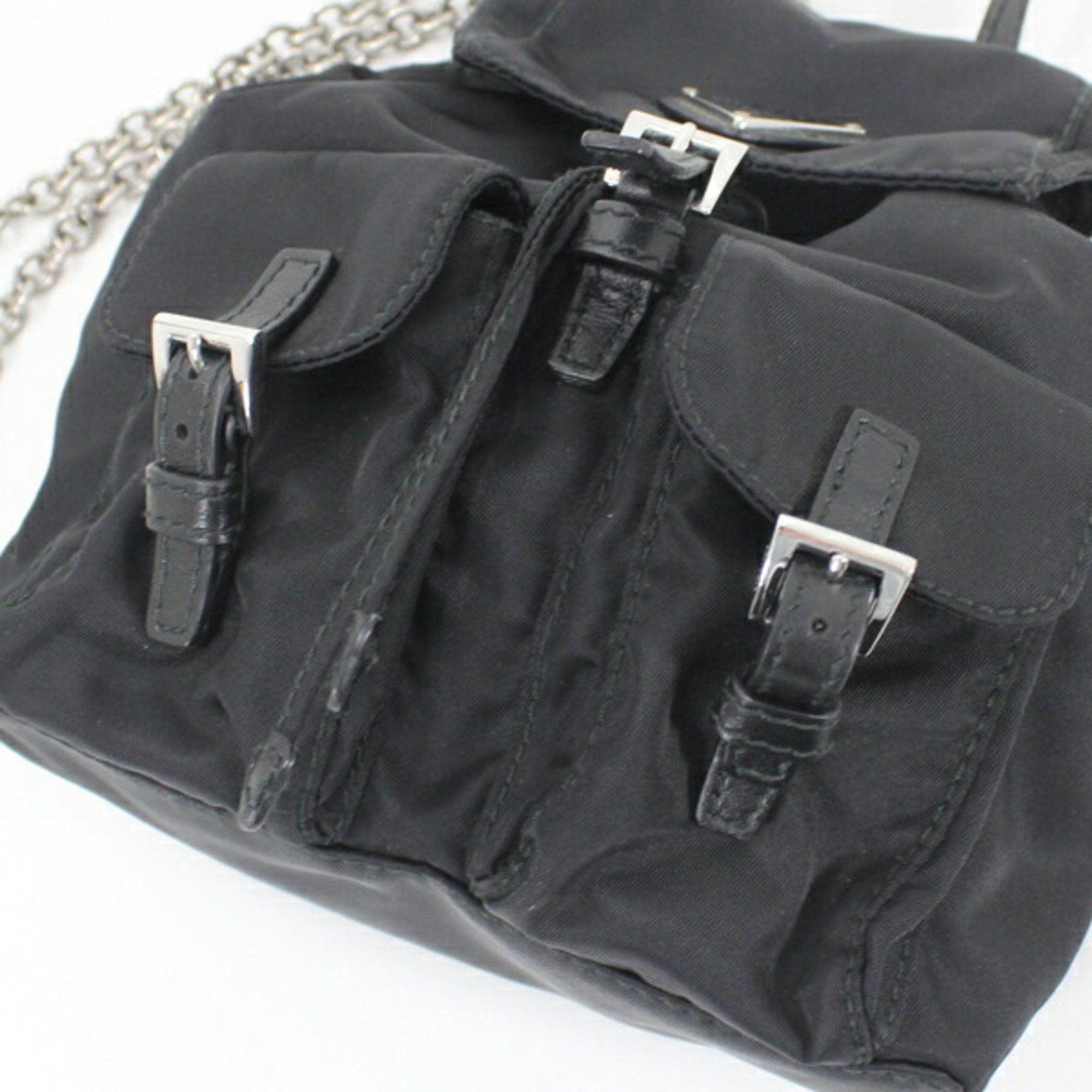 Prada Prada Shoulder Bag Mini Backpack Nylon Black 1BH029 Women's NERO KM2805 Size ONE SIZE - 8 Thumbnail