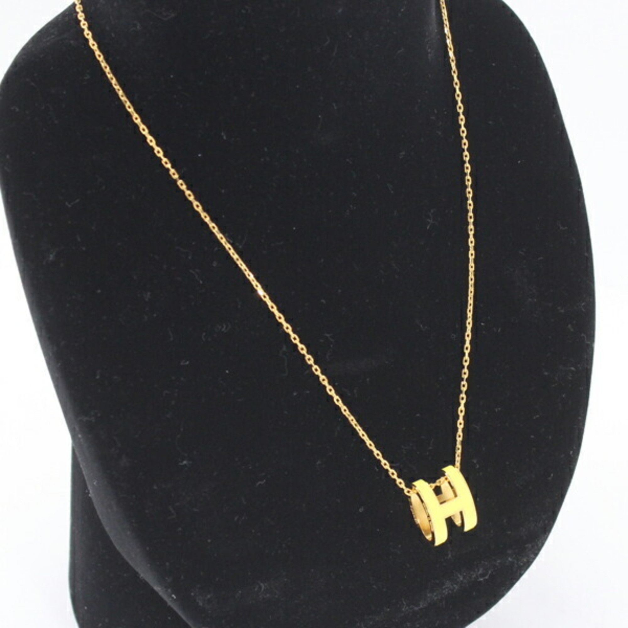 Hermes Hermes Hermès Pop H Necklace in Yellow Gold and Lacquer, Women's, T6029 Size ONE SIZE - 11 Thumbnail