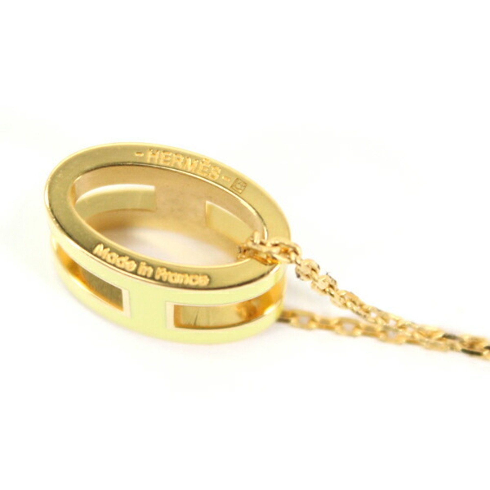 Hermes Hermes Hermès Pop H Necklace in Yellow Gold and Lacquer, Women's, T6029 Size ONE SIZE - 5 Thumbnail