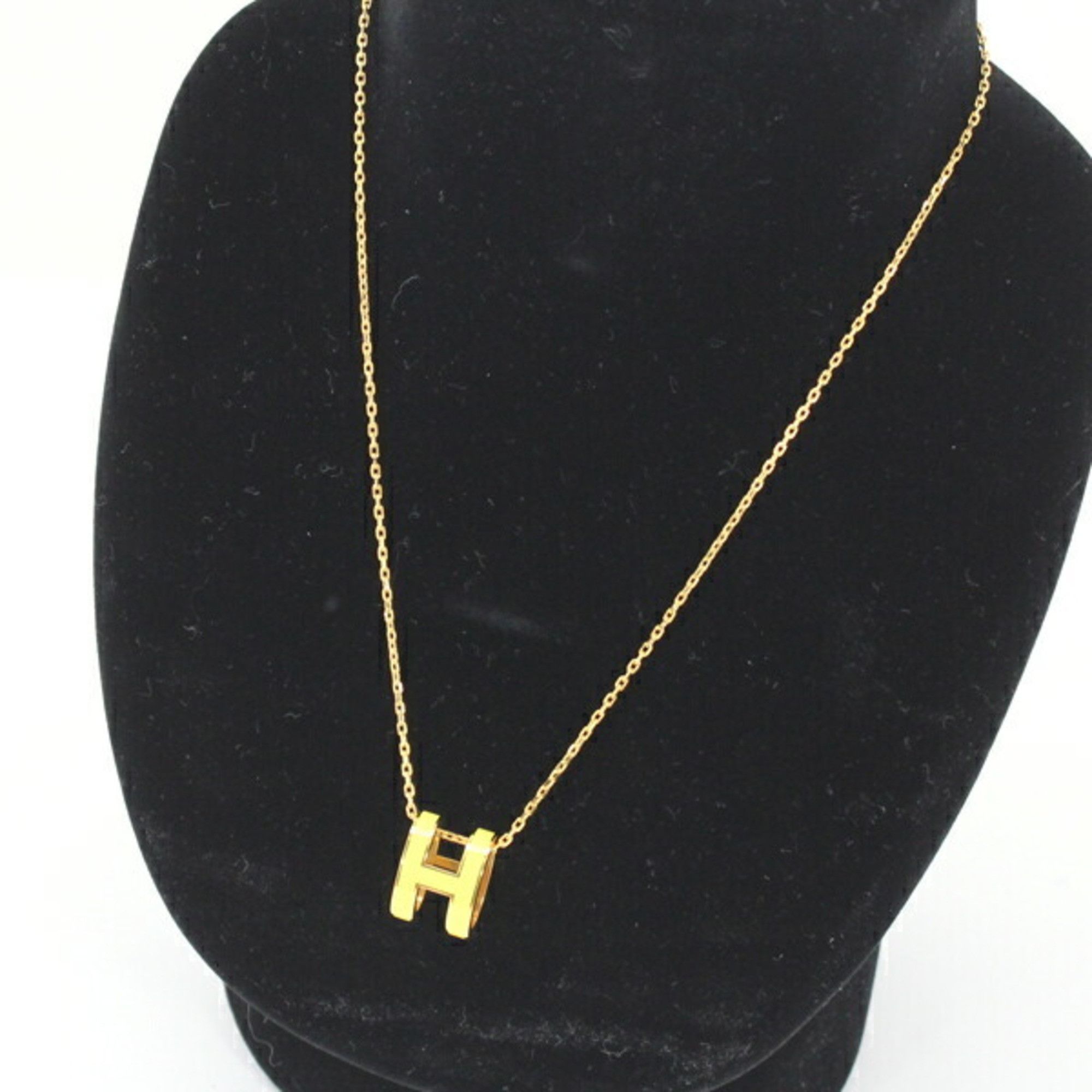 Hermes Hermes Hermès Pop H Necklace in Yellow Gold and Lacquer, Women's, T6029 Size ONE SIZE - 9 Thumbnail