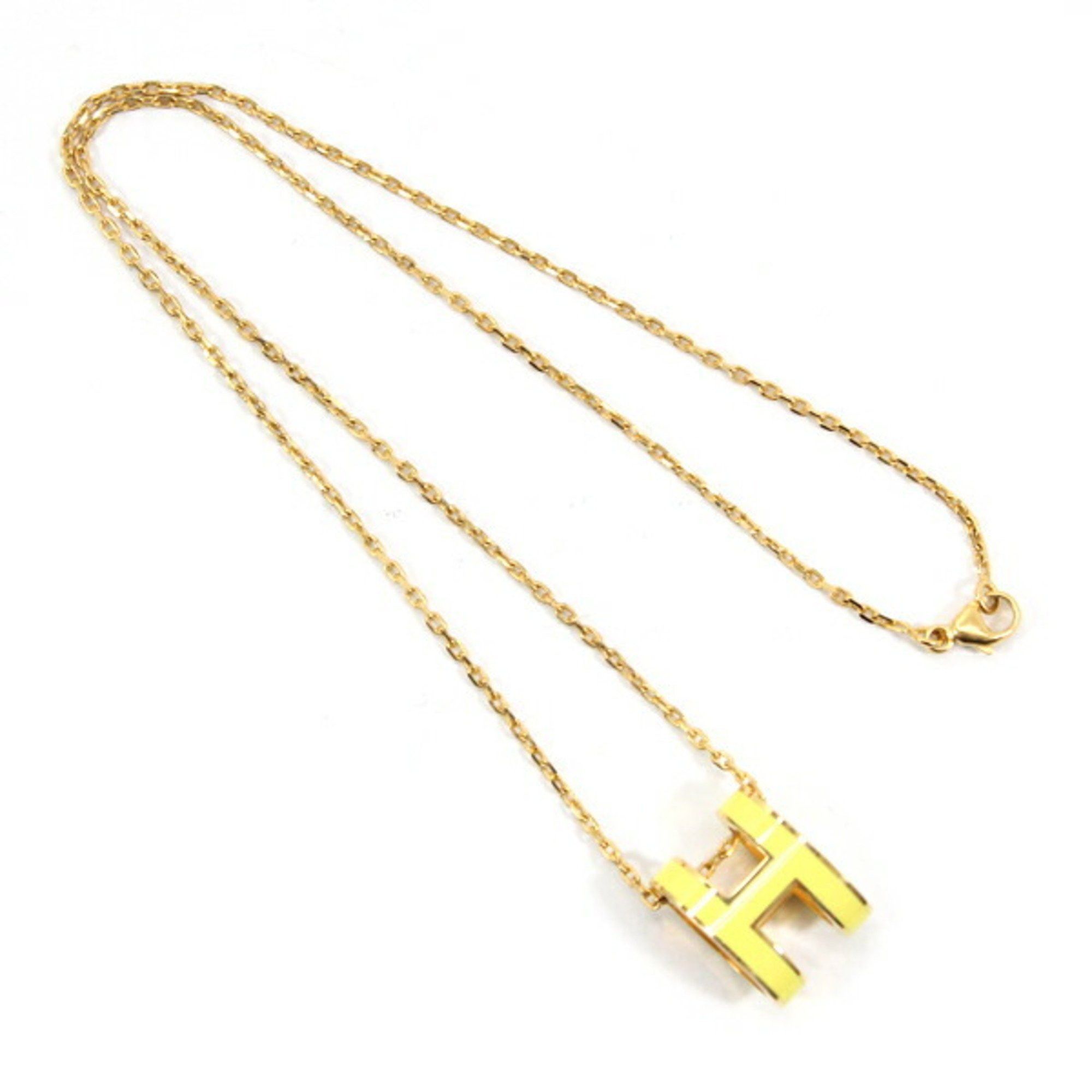 Hermes Hermes Hermès Pop H Necklace in Yellow Gold and Lacquer, Women's, T6029 Size ONE SIZE - 6 Thumbnail