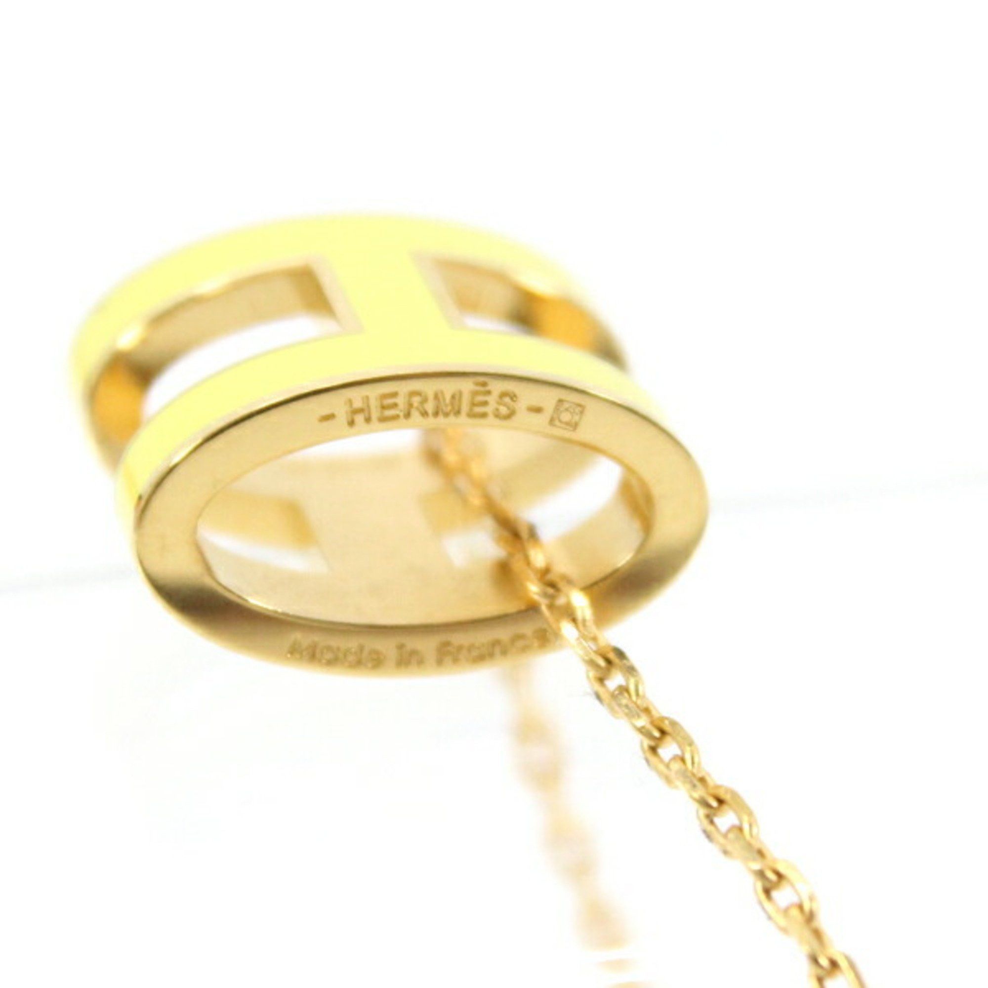 Hermes Hermes Hermès Pop H Necklace in Yellow Gold and Lacquer, Women's, T6029 Size ONE SIZE - 3 Thumbnail