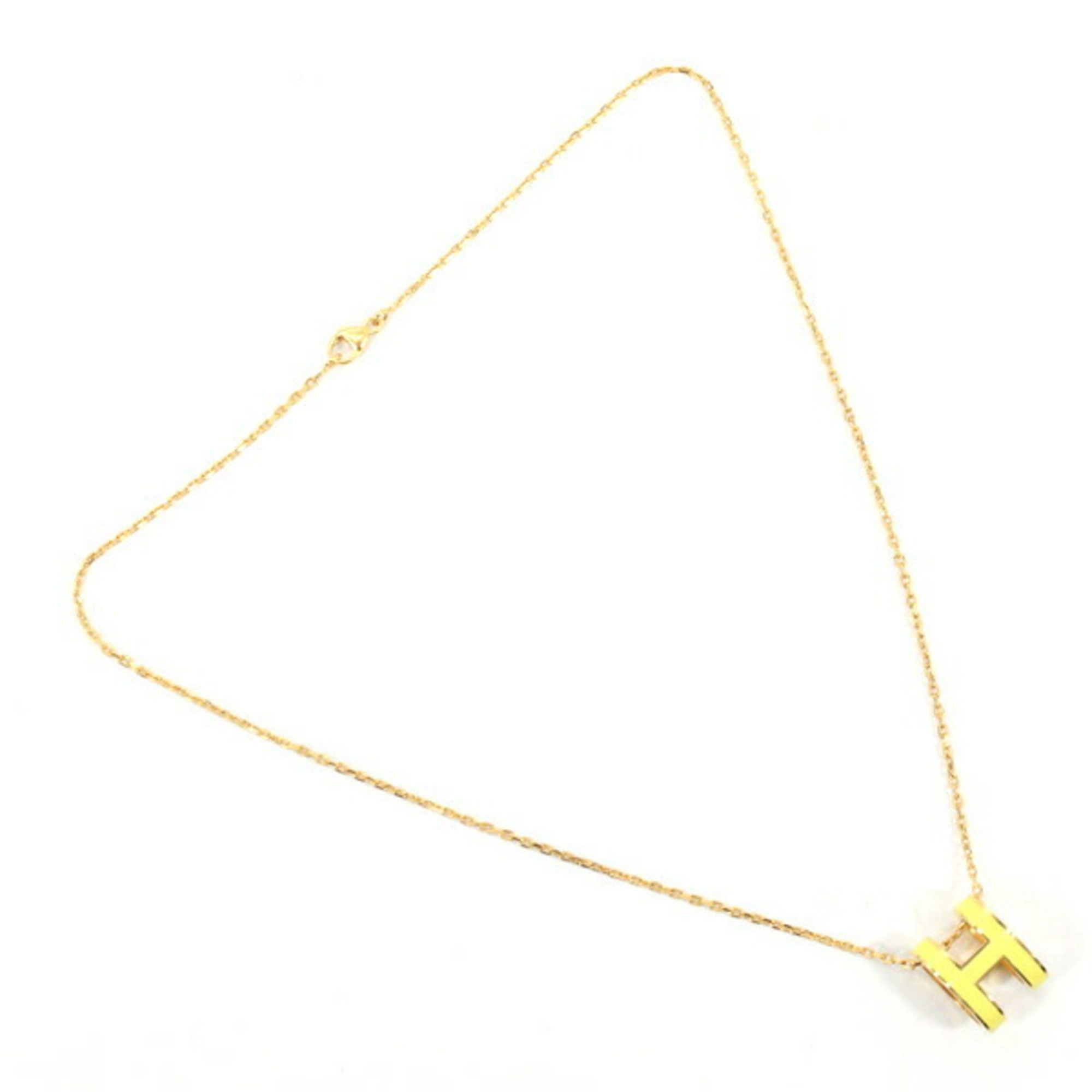 Hermes Hermes Hermès Pop H Necklace in Yellow Gold and Lacquer, Women's, T6029 Size ONE SIZE - 7 Thumbnail