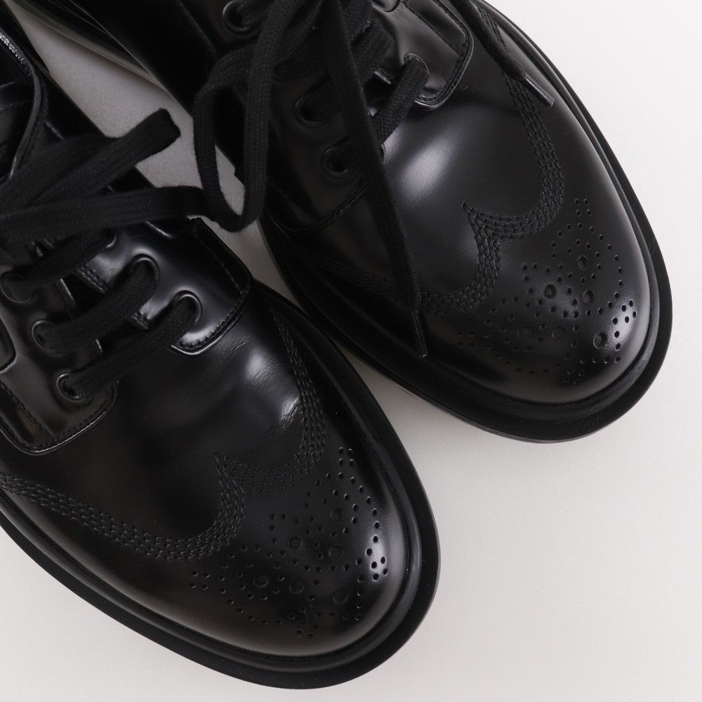 Prada Prada Prada Wingtip Leather Sneakers Leather Shoes 2EG299 DUTY FREE for USA Size ONE SIZE - 4 Thumbnail
