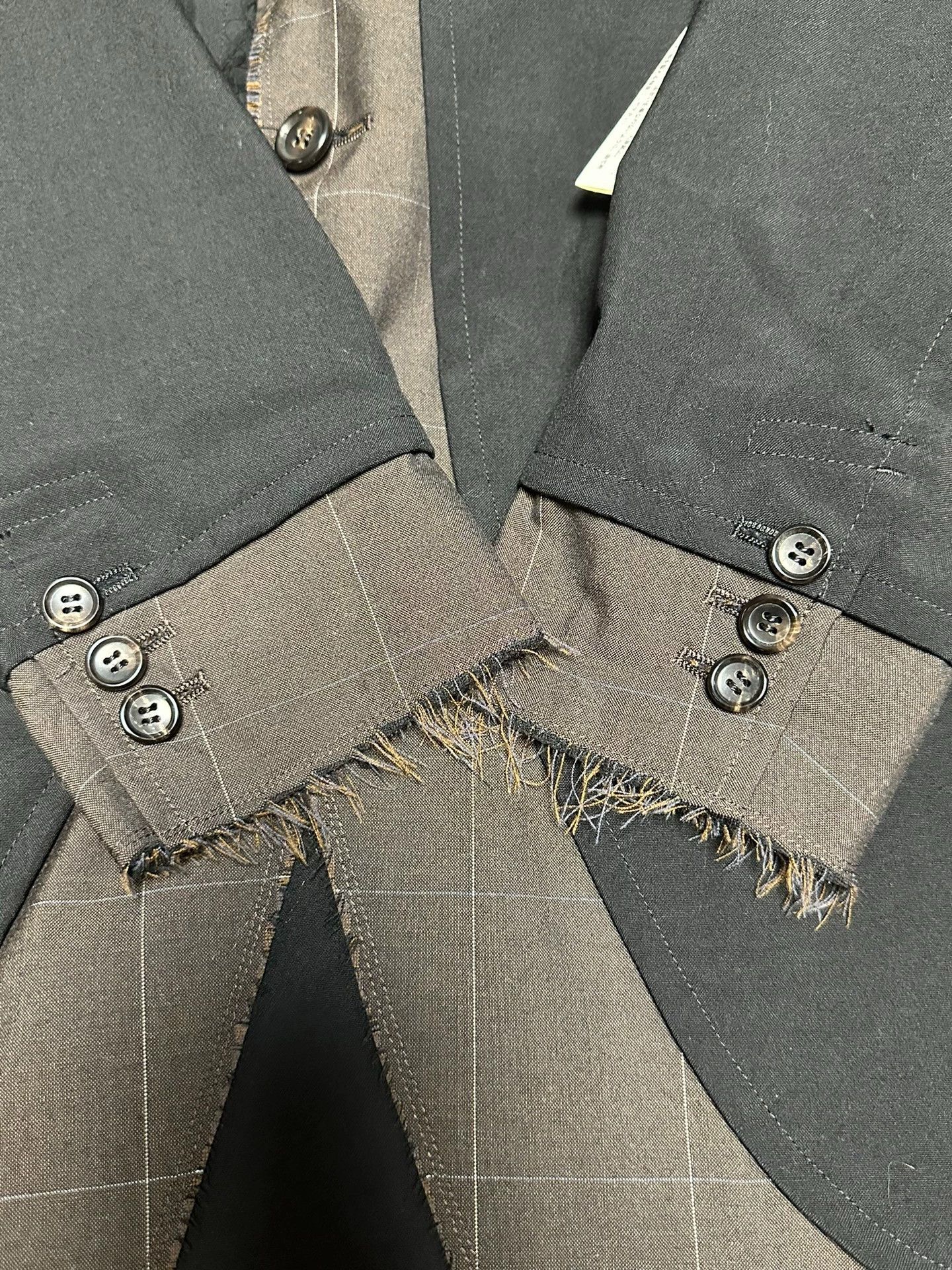 Comme des Garcons Comme des Garcons 17SS Spliced Collarless Coat - dmc Size US XS / EU 42 / 0 - 5 Thumbnail