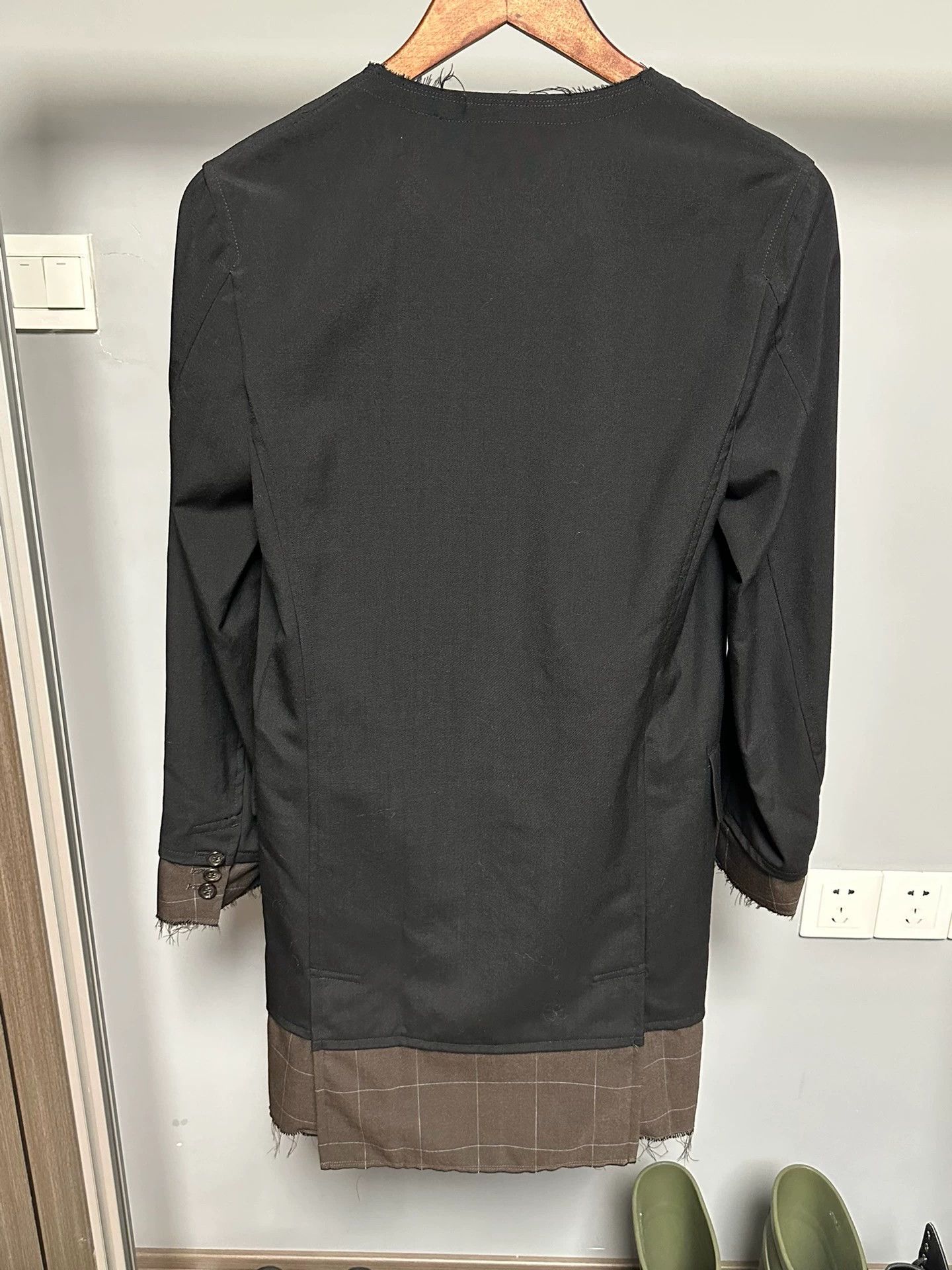 Comme des Garcons Comme des Garcons 17SS Spliced Collarless Coat - dmc Size US XS / EU 42 / 0 - 2 Thumbnail