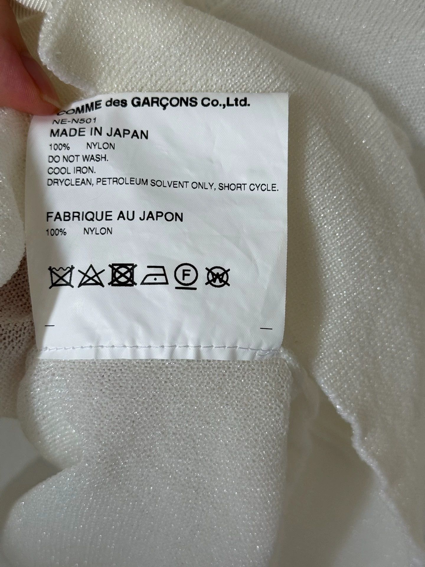 Comme des Garcons Comme des Garçons Girl White Knit Cardigan - dmc Size US S / EU 44-46 / 1 - 7 Thumbnail