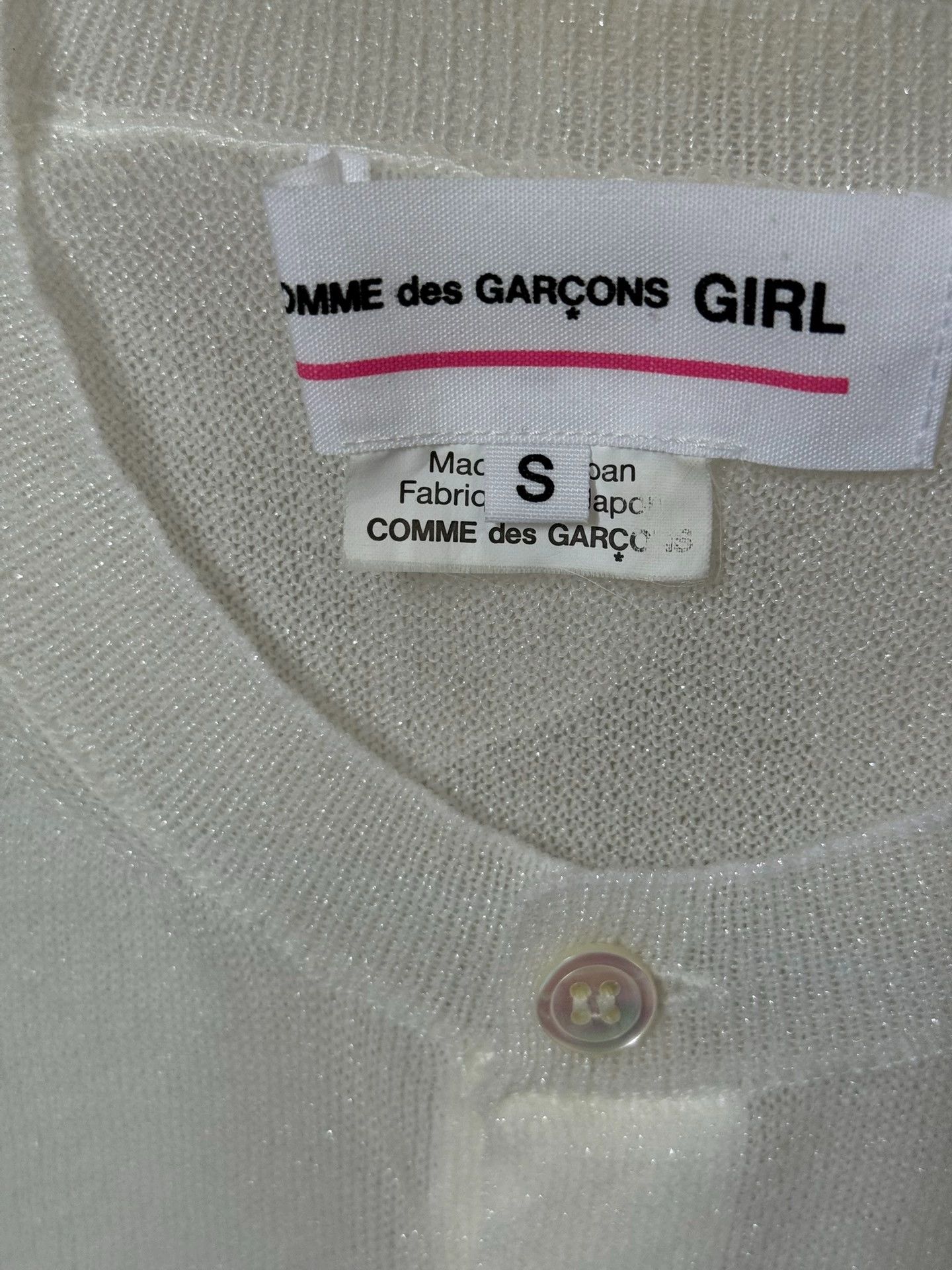 Comme des Garcons Comme des Garçons Girl White Knit Cardigan - dmc Size US S / EU 44-46 / 1 - 3 Thumbnail