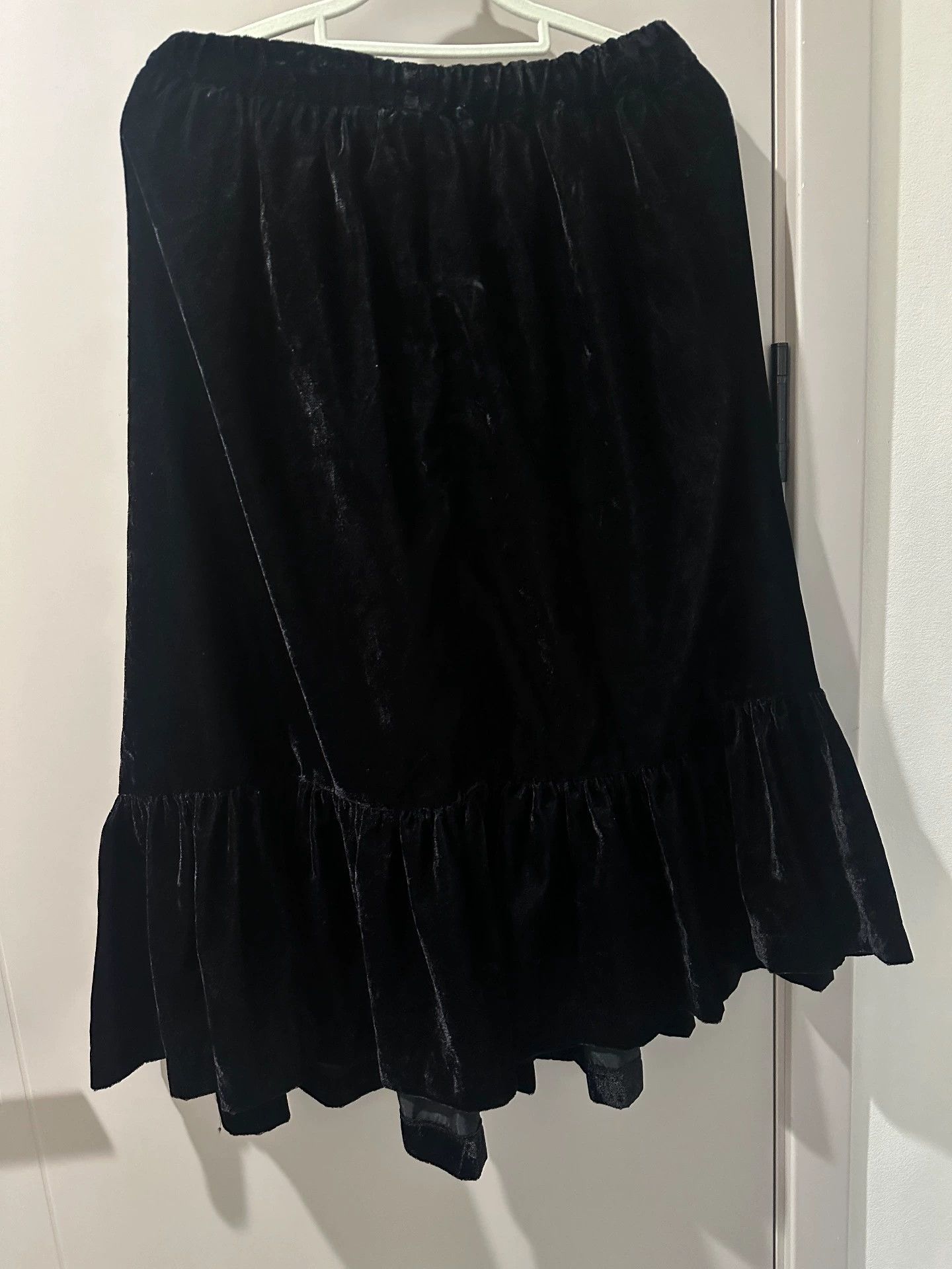 Comme des Garcons COMME des GARÇONS Black Velvet Pleated Skirt - dmc Size US 34 / EU 50 - 2 Thumbnail