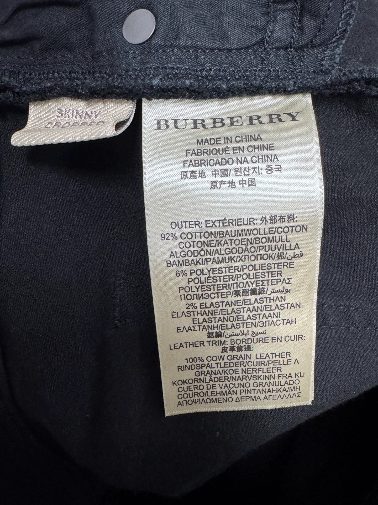 Burberry Burberry Solid Button Mid-Rise Slim Jeans - dmc Size US 39 - 5 Thumbnail