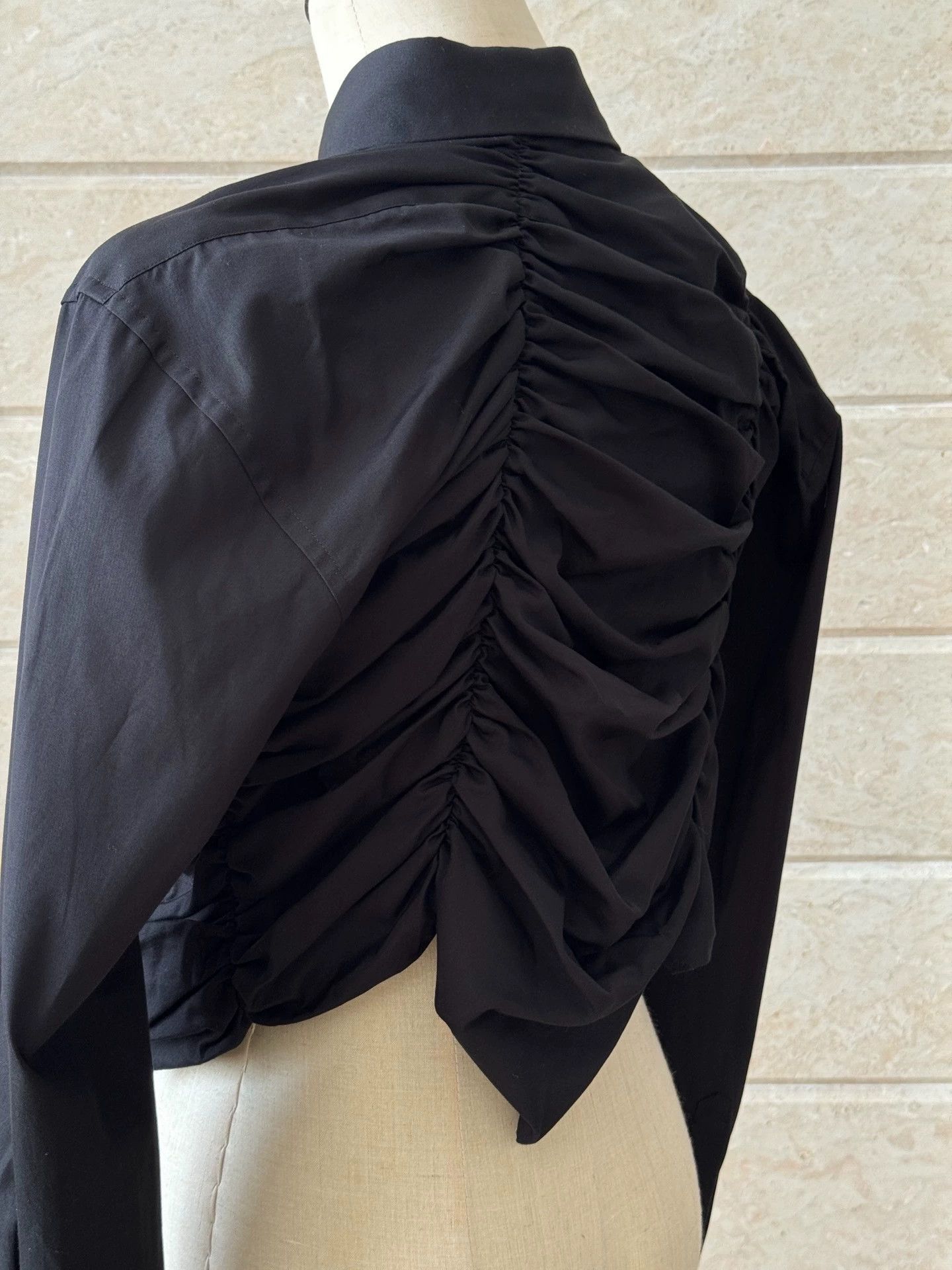 Comme des Garcons CDG Ruched Asymmetric Short Shirt - dmc Size US S / EU 44-46 / 1 - 7 Thumbnail