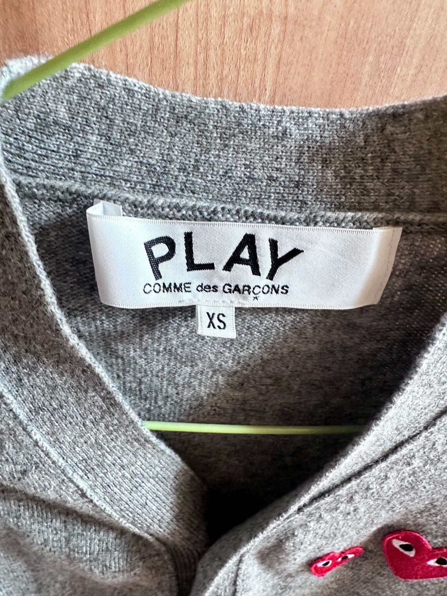 Comme des Garcons PLAY COMME des GARCONS PLAY Gray Wool Cardigan Size US XS / EU 42 / 0 - 2 Thumbnail
