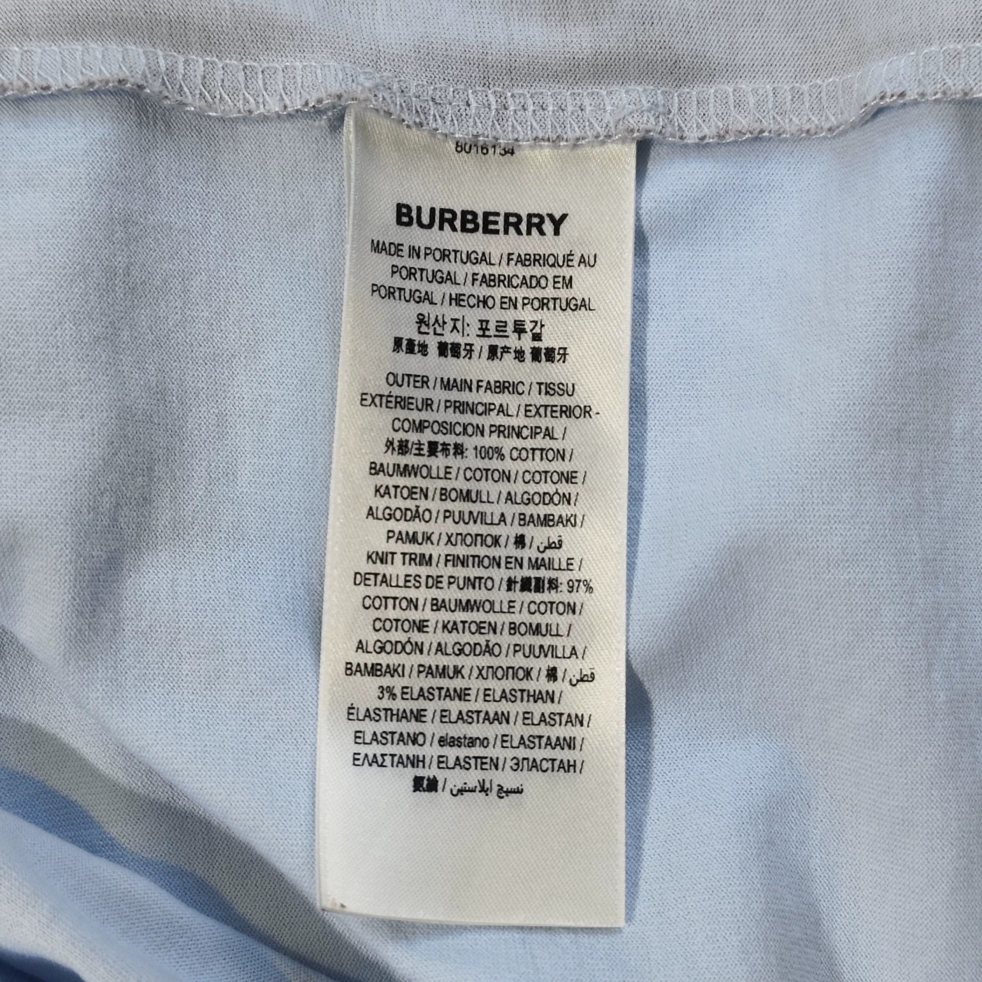 Burberry Burberry Light Blue Twin Horse Short Sleeve Size US S / EU 44-46 / 1 - 4 Thumbnail