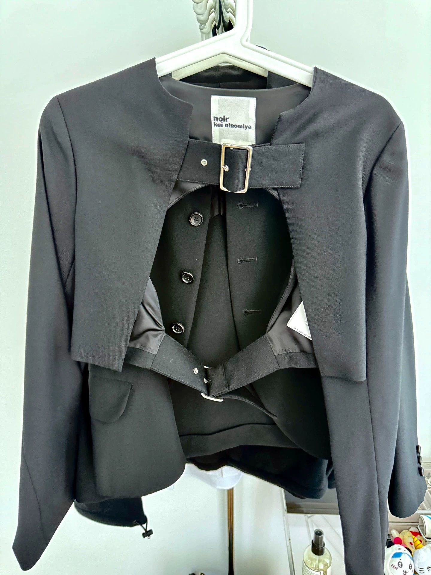 Comme des Garcons Comme des Garcons CDG Noir Buckle Short Jacket Size US S / EU 44-46 / 1 - 2 Thumbnail