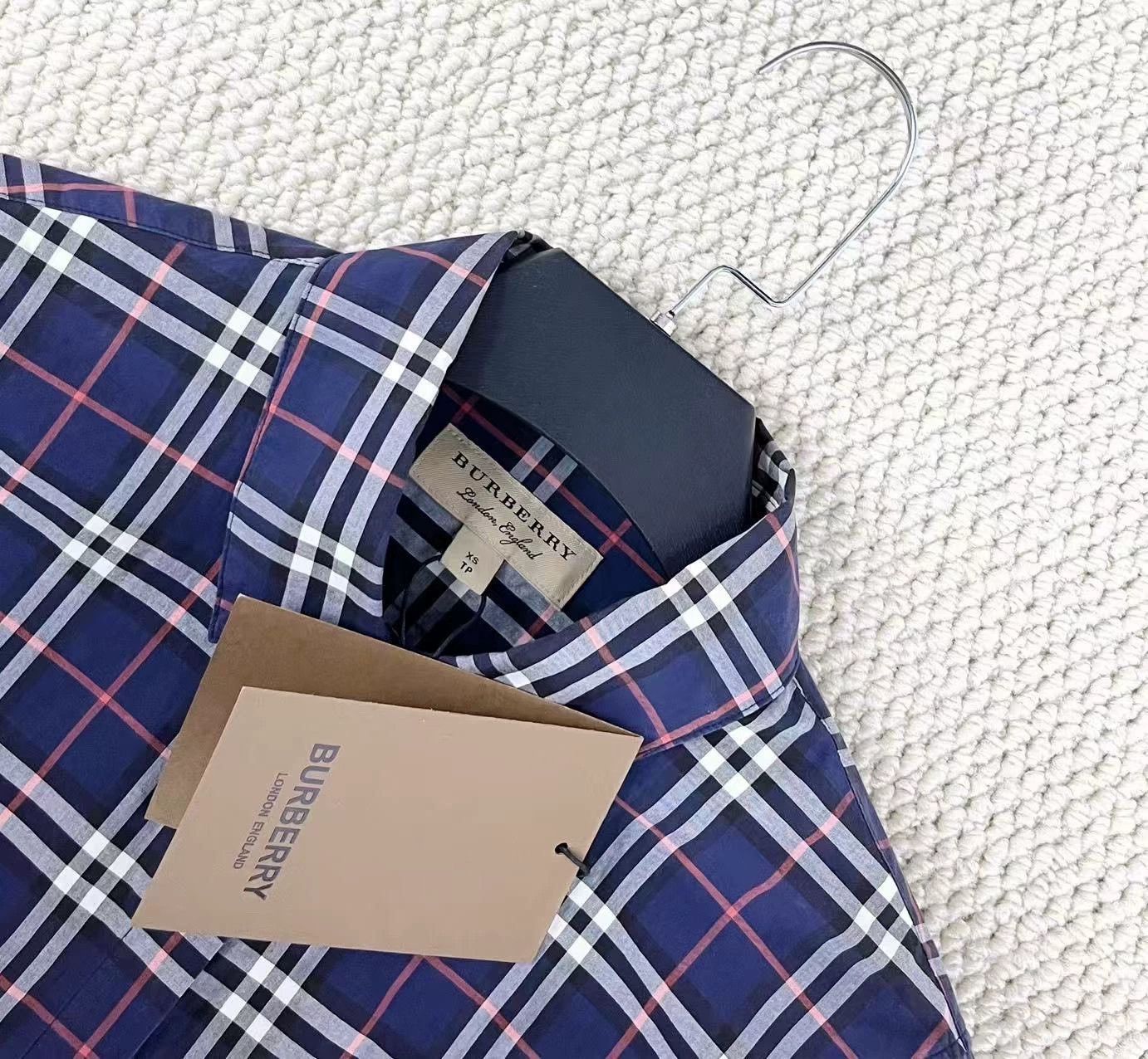 Burberry Burberry Blue Check Shirt Jacket XS Size US XS / EU 42 / 0 - 3 Thumbnail
