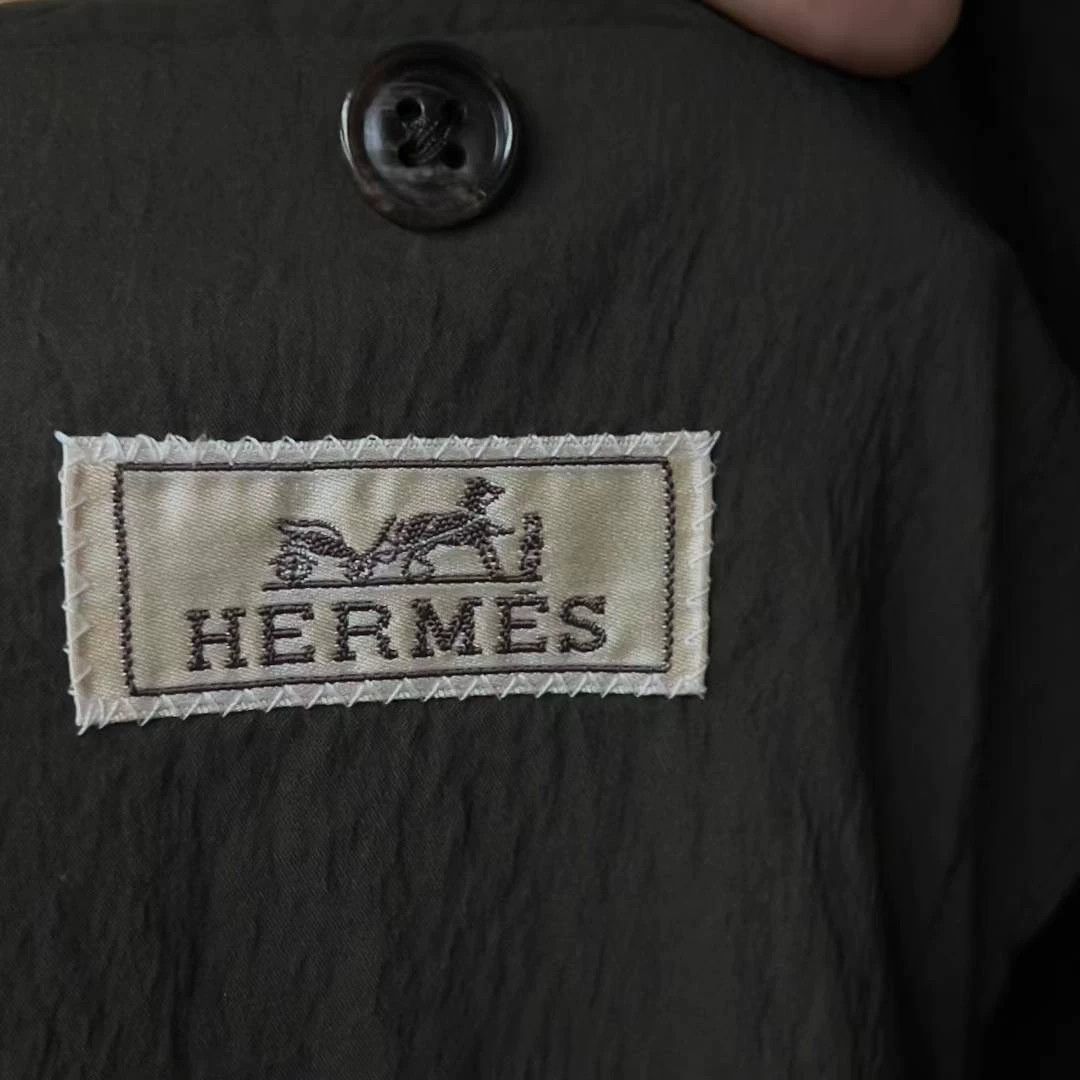 Hermes Hermes Tech Fabric Olive Green Blazer Size US L / EU 52-54 / 3 - 4 Thumbnail