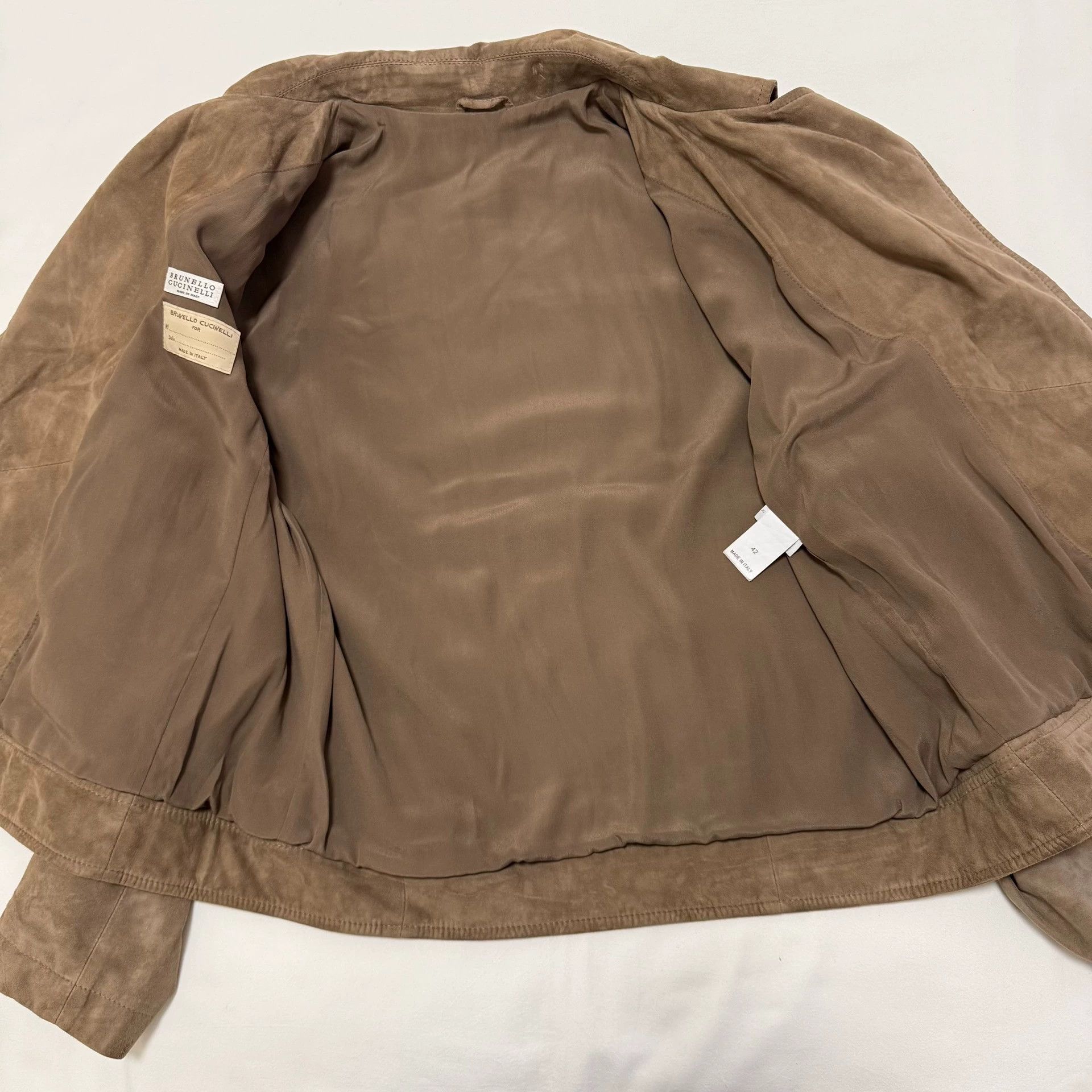 Brunello Cucinelli Brunello Cucinelli Suede Leather Jacket Size US M / EU 48-50 / 2 - 2 Thumbnail