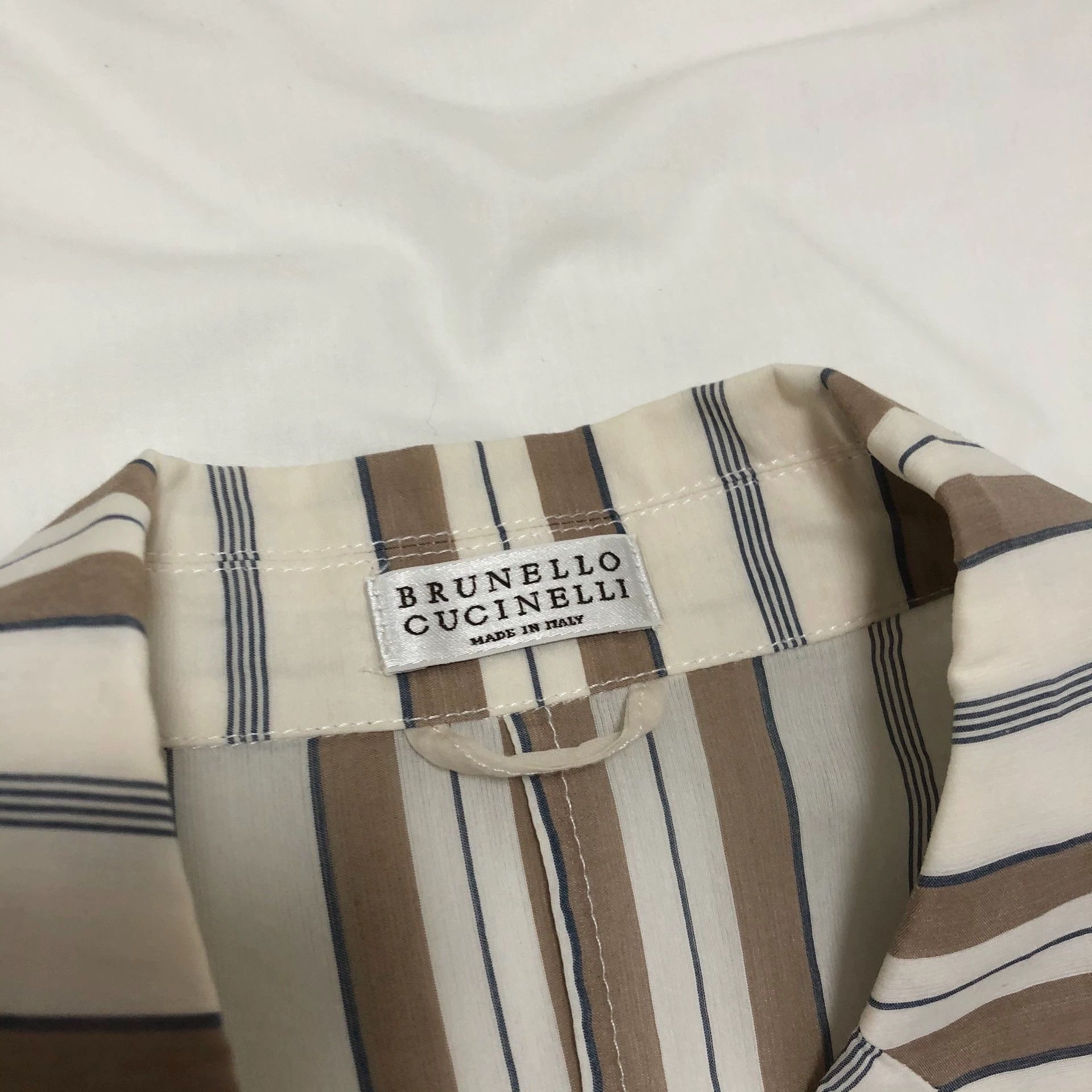 Brunello Cucinelli Brunello Cucinelli Striped Blazer M Size US M / EU 48-50 / 2 - 2 Thumbnail