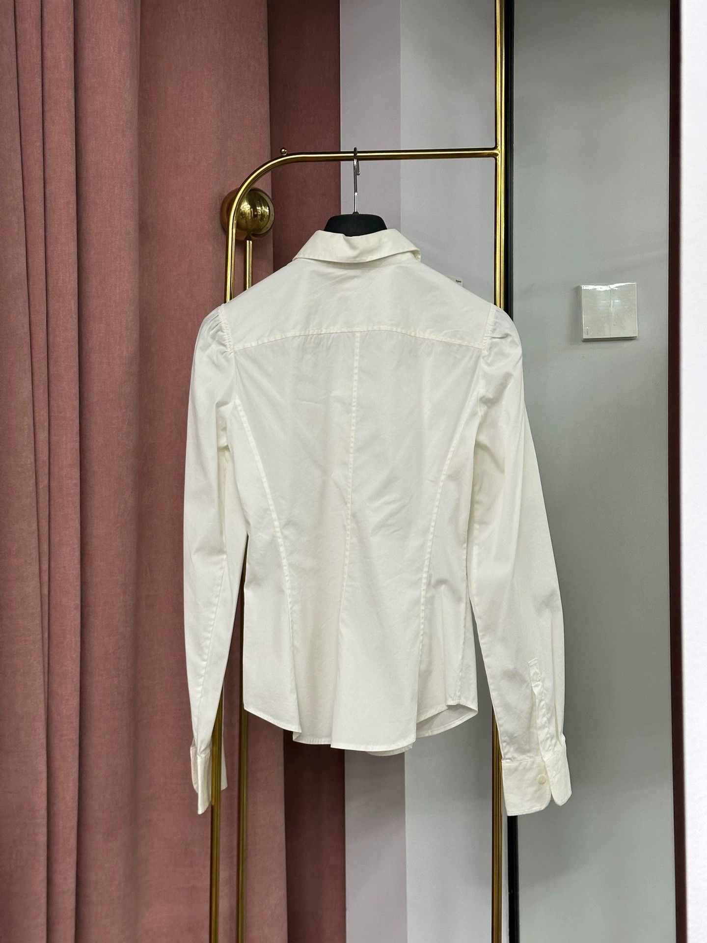 Loro Piana Loro Piana White Collared Long Sleeve Shirt Size US M / EU 48-50 / 2 - 3 Thumbnail