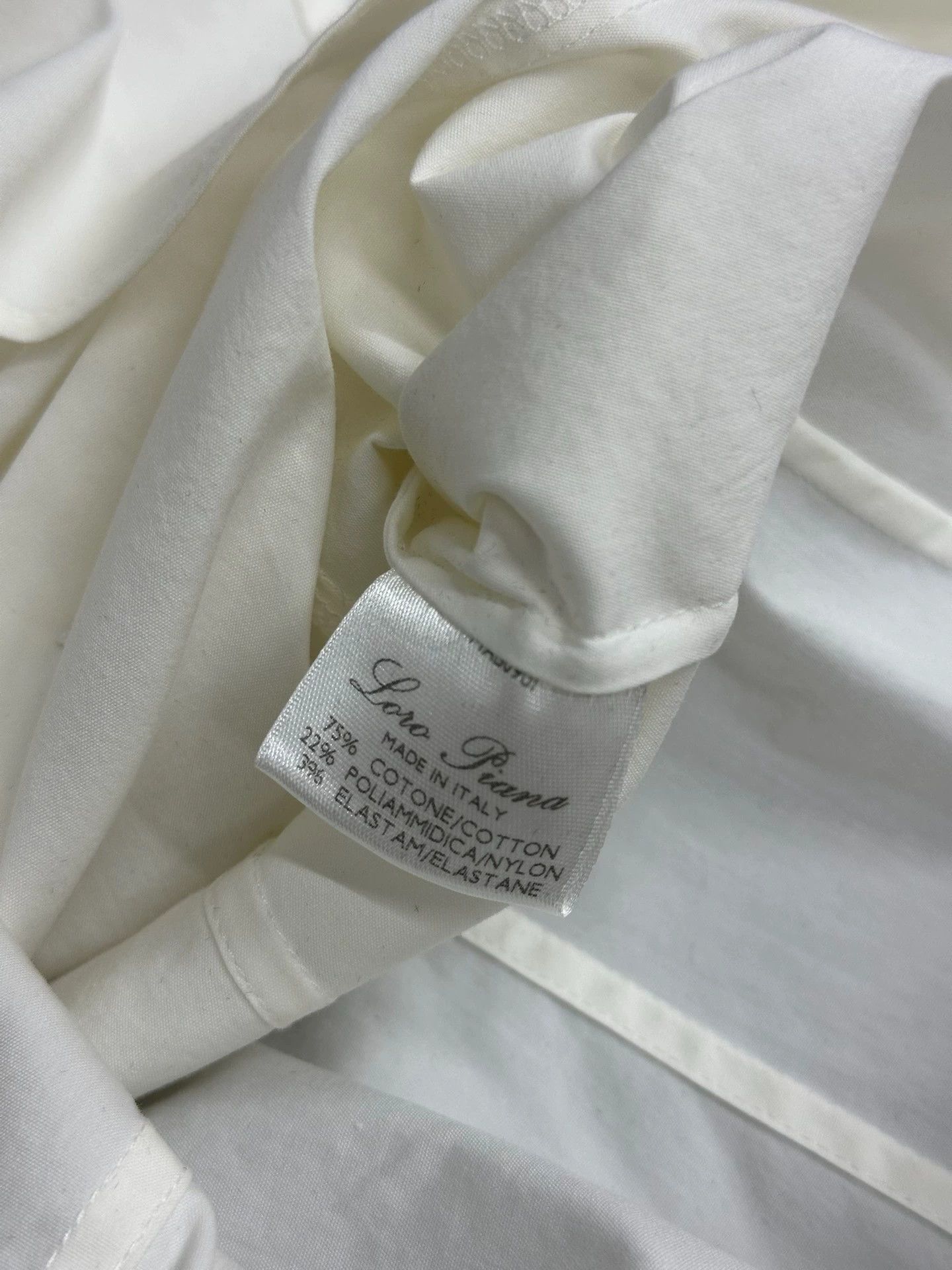 Loro Piana Loro Piana White Collared Long Sleeve Shirt Size US M / EU 48-50 / 2 - 5 Thumbnail