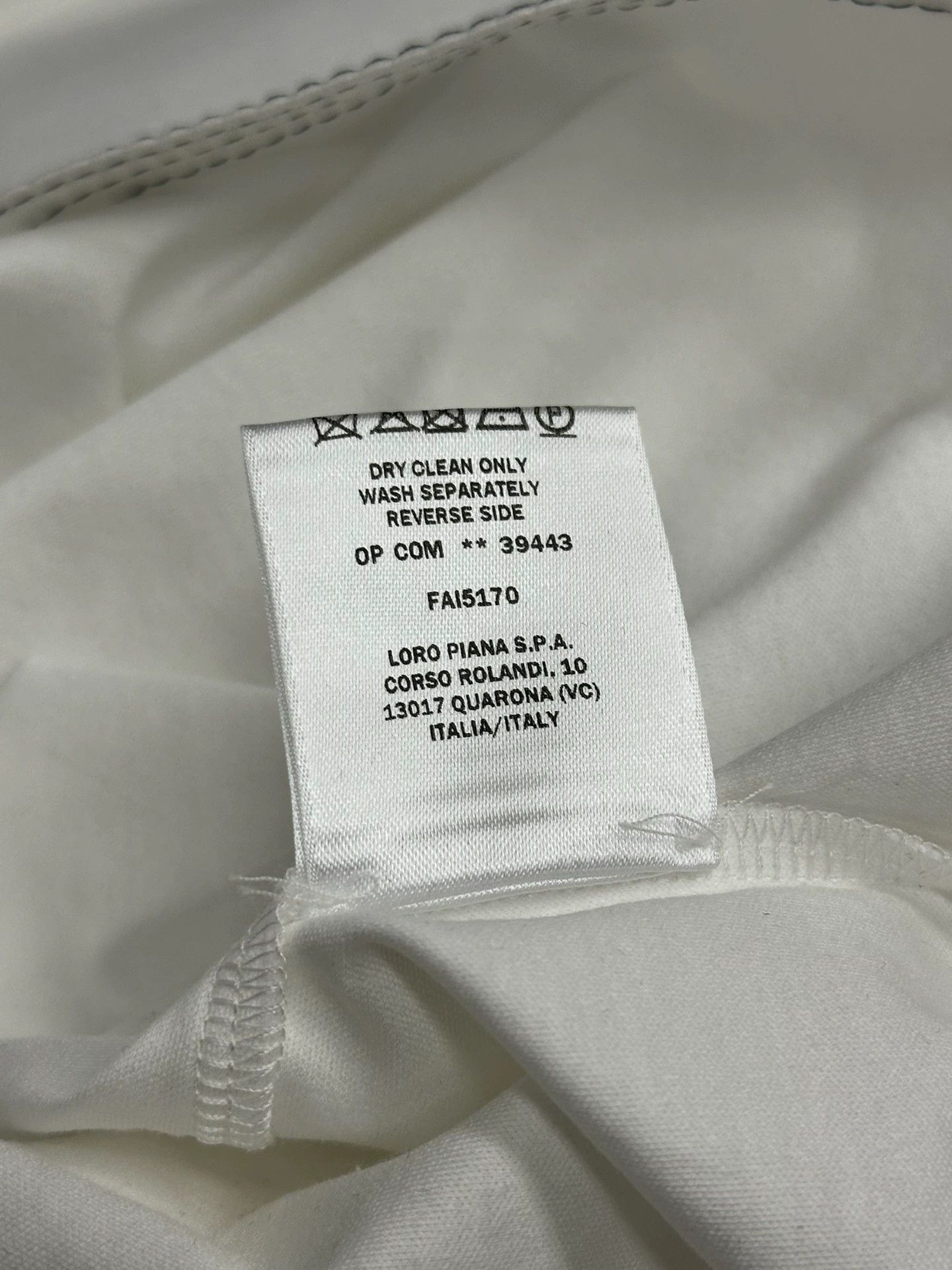 Loro Piana Loro Piana White Crewneck Top Size US M / EU 48-50 / 2 - 6 Thumbnail