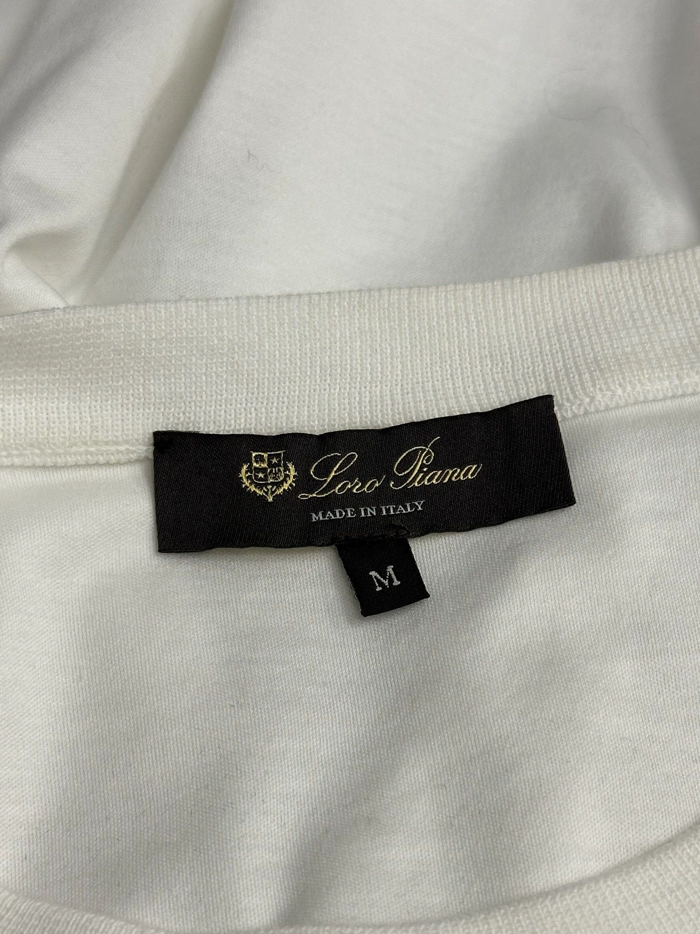 Loro Piana Loro Piana White Crewneck Top Size US M / EU 48-50 / 2 - 4 Thumbnail