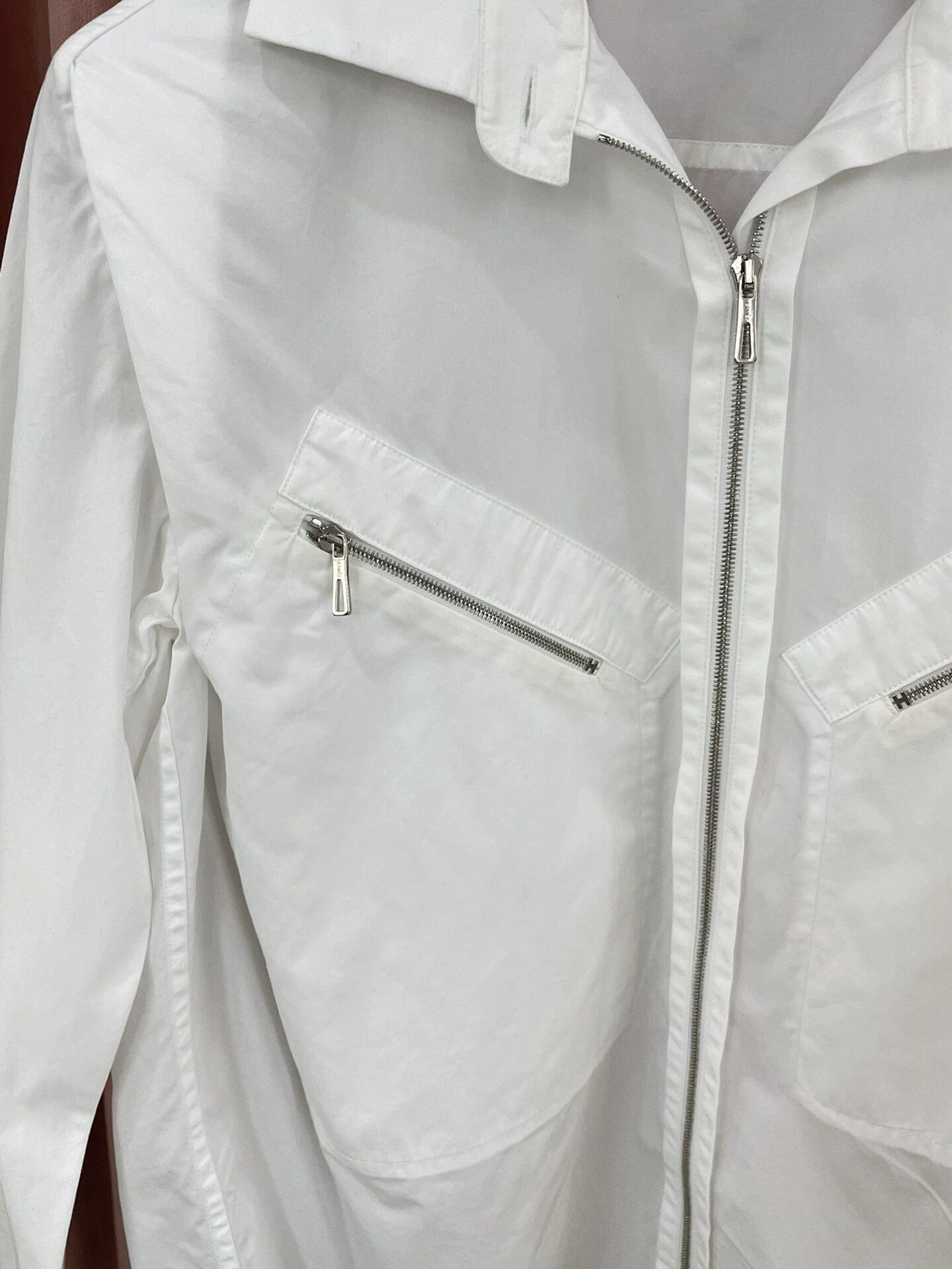 Hermes Hermes White Zip Shirt Jacket Size US S / EU 44-46 / 1 - 2 Thumbnail