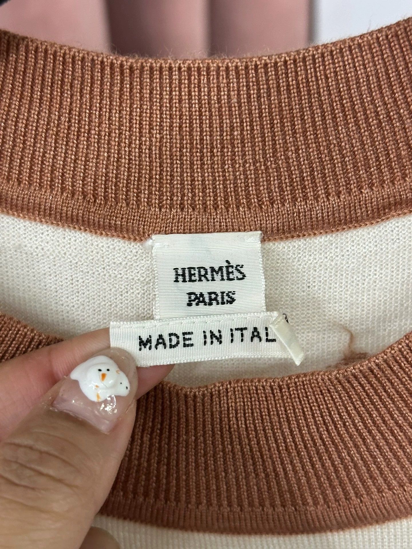 Hermes Hermes Polka Dot Knit Short Sleeve Top Size US M / EU 48-50 / 2 - 2 Thumbnail