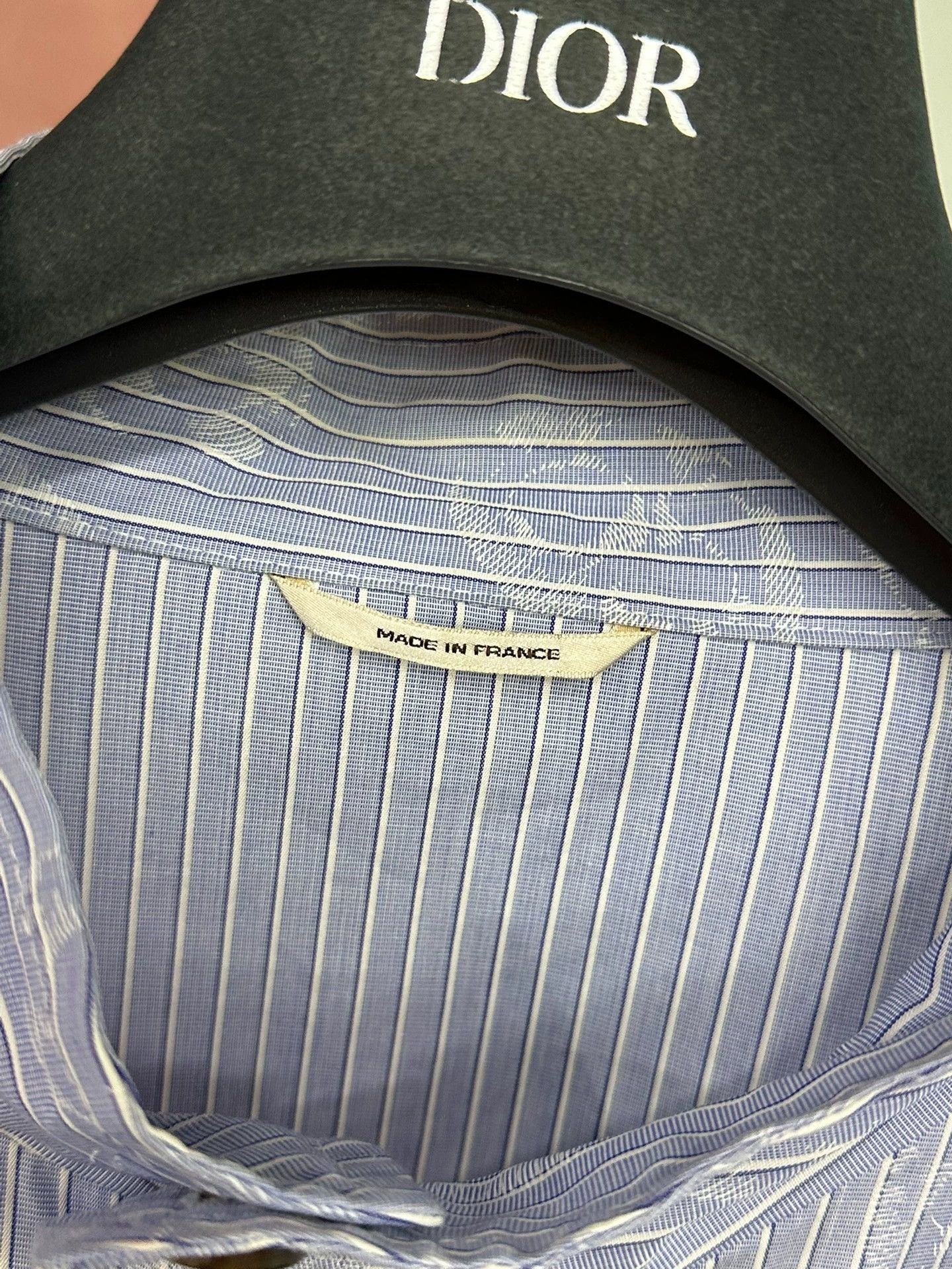 Hermes Hermes Men's Blue Striped Shirt Jacket Size US L / EU 52-54 / 3 - 3 Thumbnail