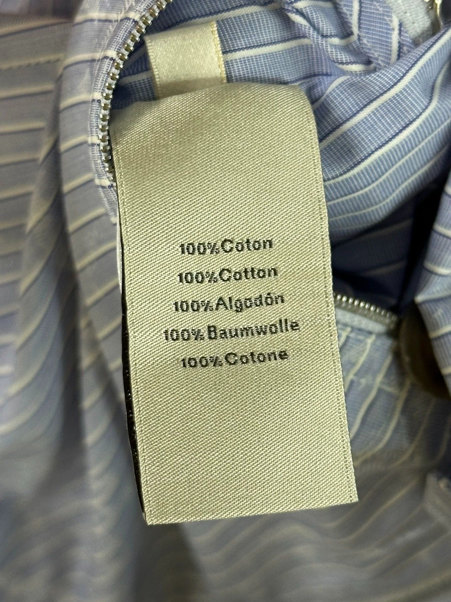 Hermes Hermes Men's Blue Striped Shirt Jacket Size US L / EU 52-54 / 3 - 5 Thumbnail