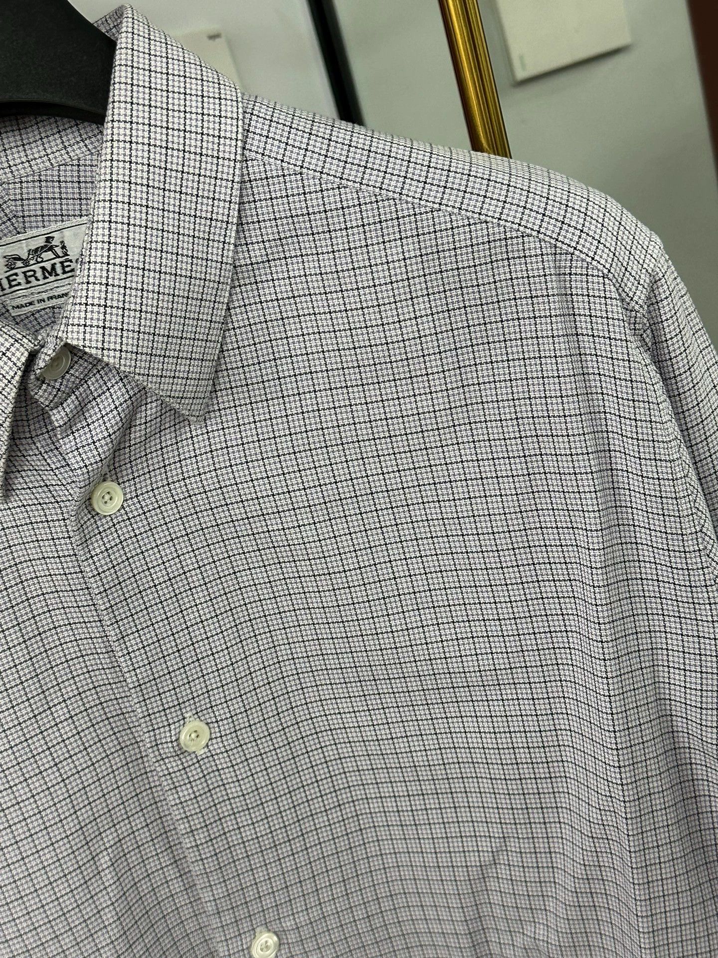 Hermes Hermes Checked Long Sleeve Shirt Size US M / EU 48-50 / 2 - 2 Thumbnail