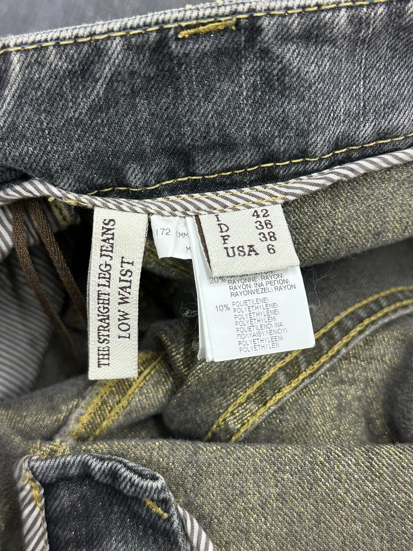 Brunello Cucinelli Brunello Cucinelli Gray Jeans with Gold Lining Size US 38 / EU 54 - 5 Thumbnail