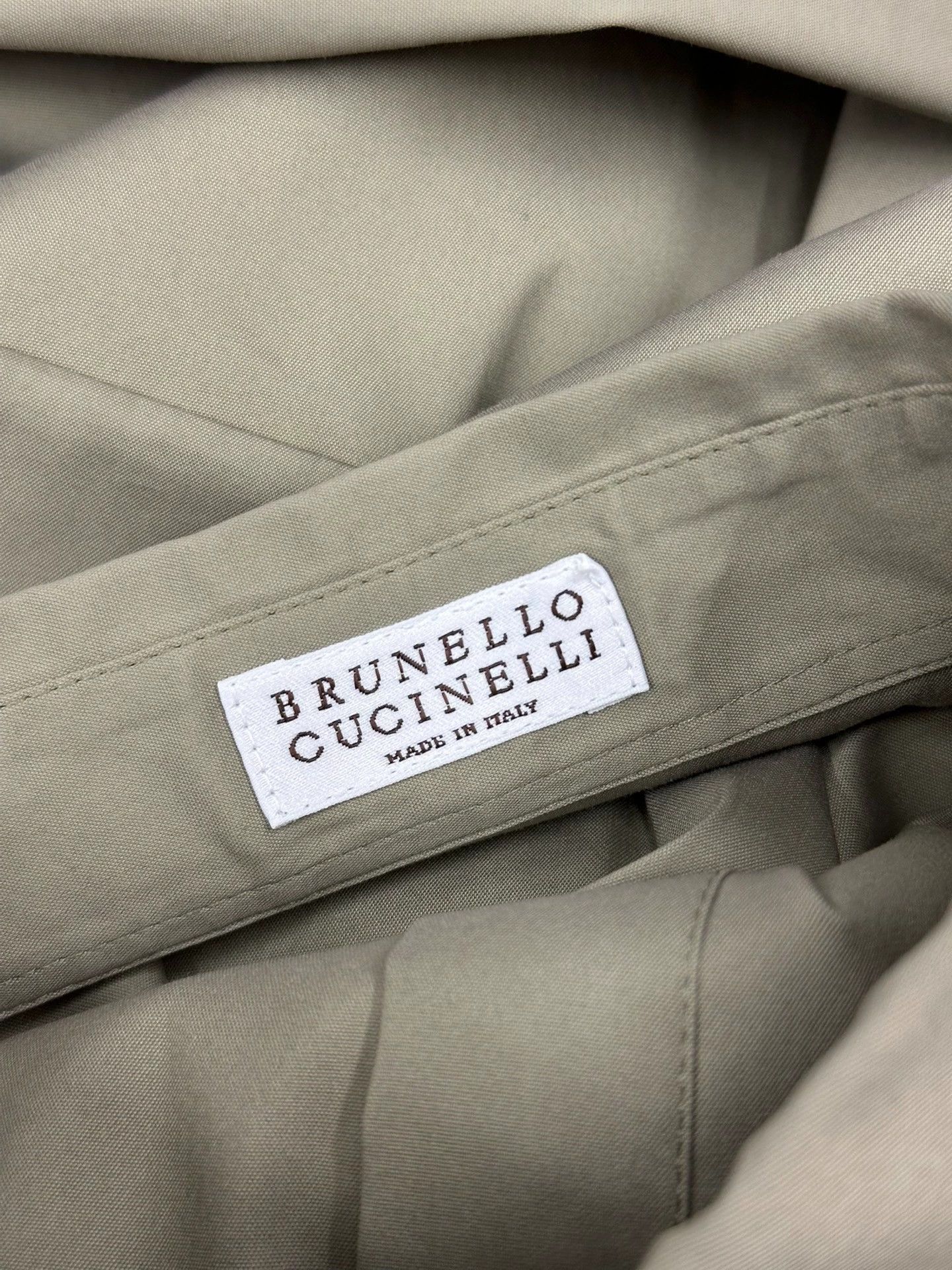 Brunello Cucinelli Brunello Cucinelli Green Beaded Collar Shirt Size US XS / EU 42 / 0 - 4 Thumbnail