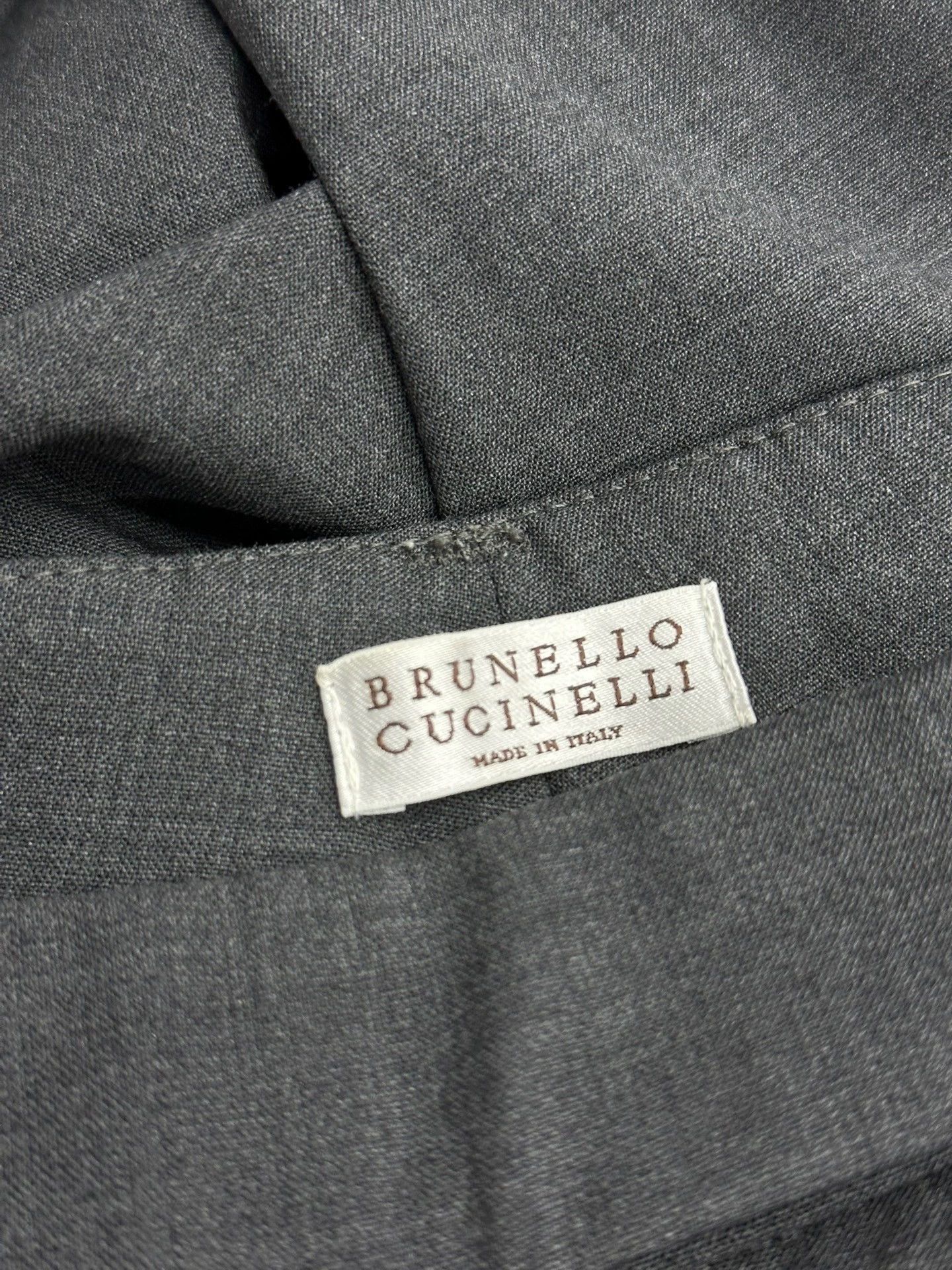Brunello Cucinelli Brunello Cucinelli Gray Beaded Side Trousers Size US 31 - 5 Thumbnail