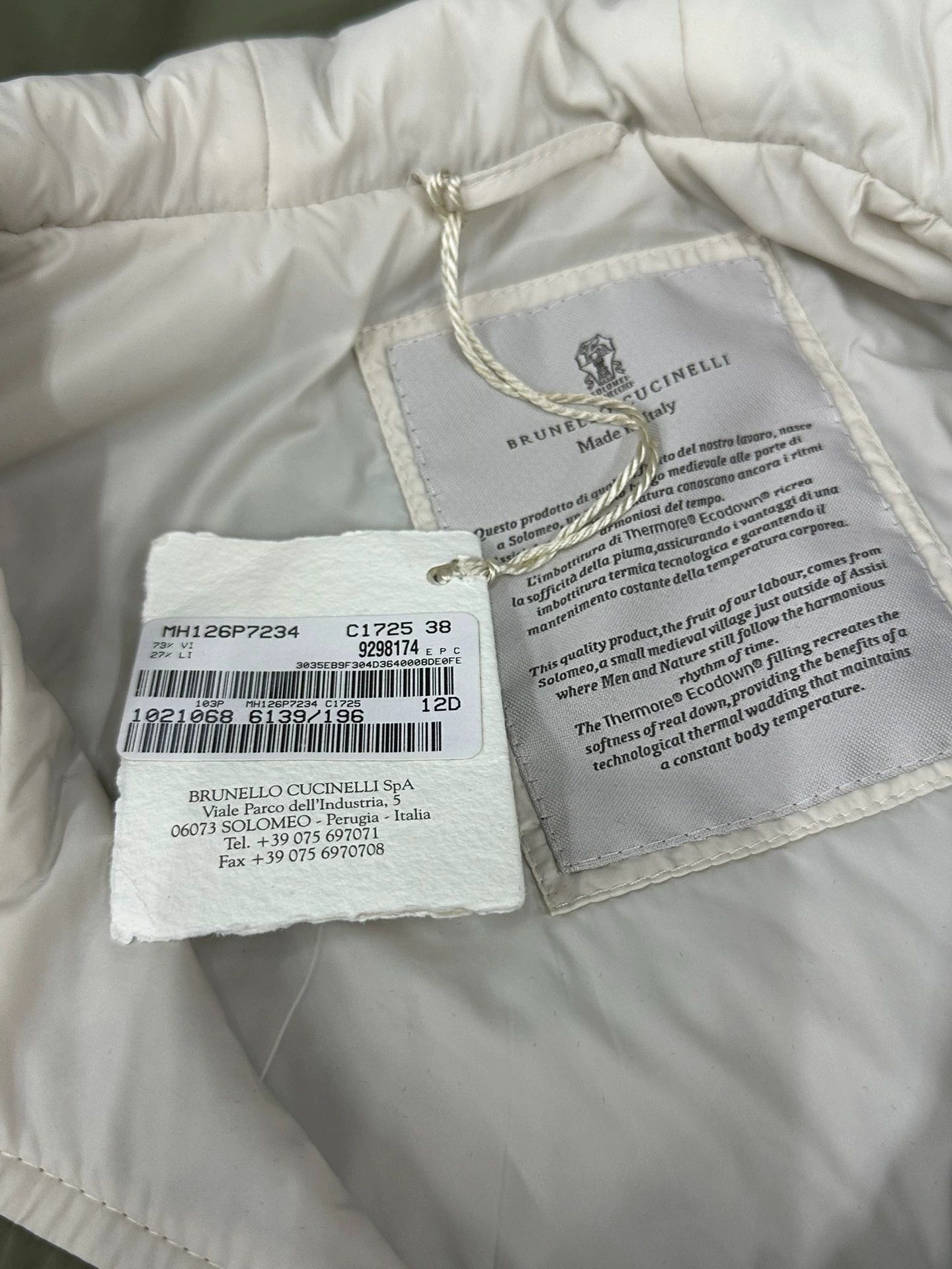 Brunello Cucinelli Brunello Cucinelli Green Cotton Coat Size US M / EU 48-50 / 2 - 5 Thumbnail