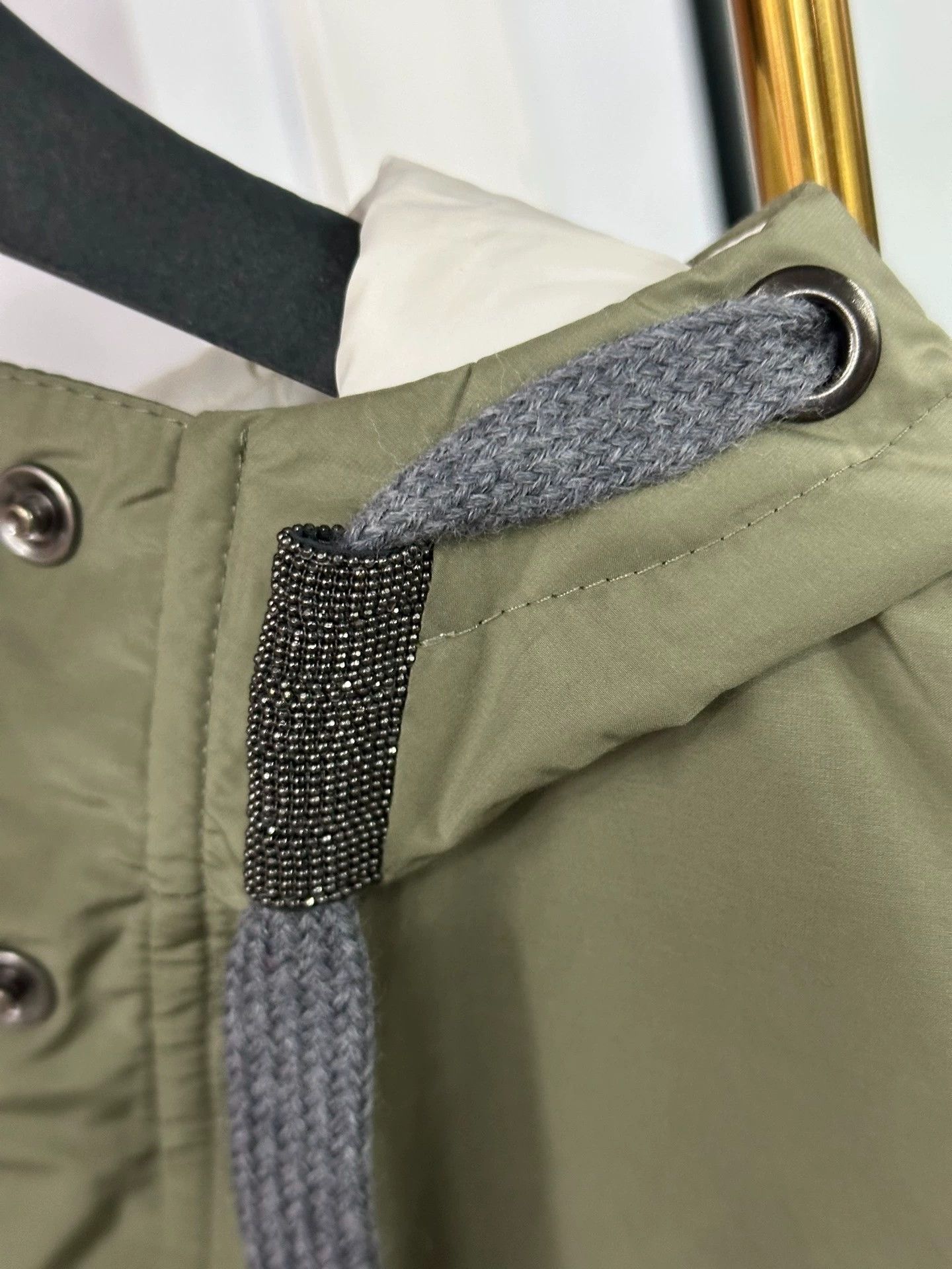 Brunello Cucinelli Brunello Cucinelli Green Cotton Coat Size US M / EU 48-50 / 2 - 2 Thumbnail