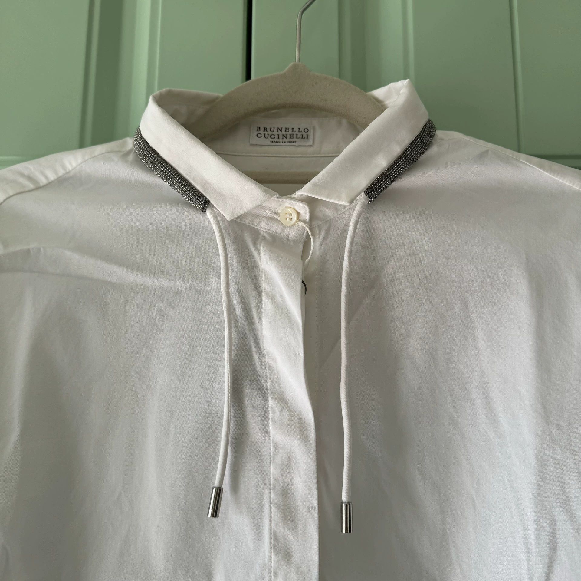 Brunello Cucinelli Brunello Cucinelli White Shirt M Size US M / EU 48-50 / 2 - 2 Thumbnail