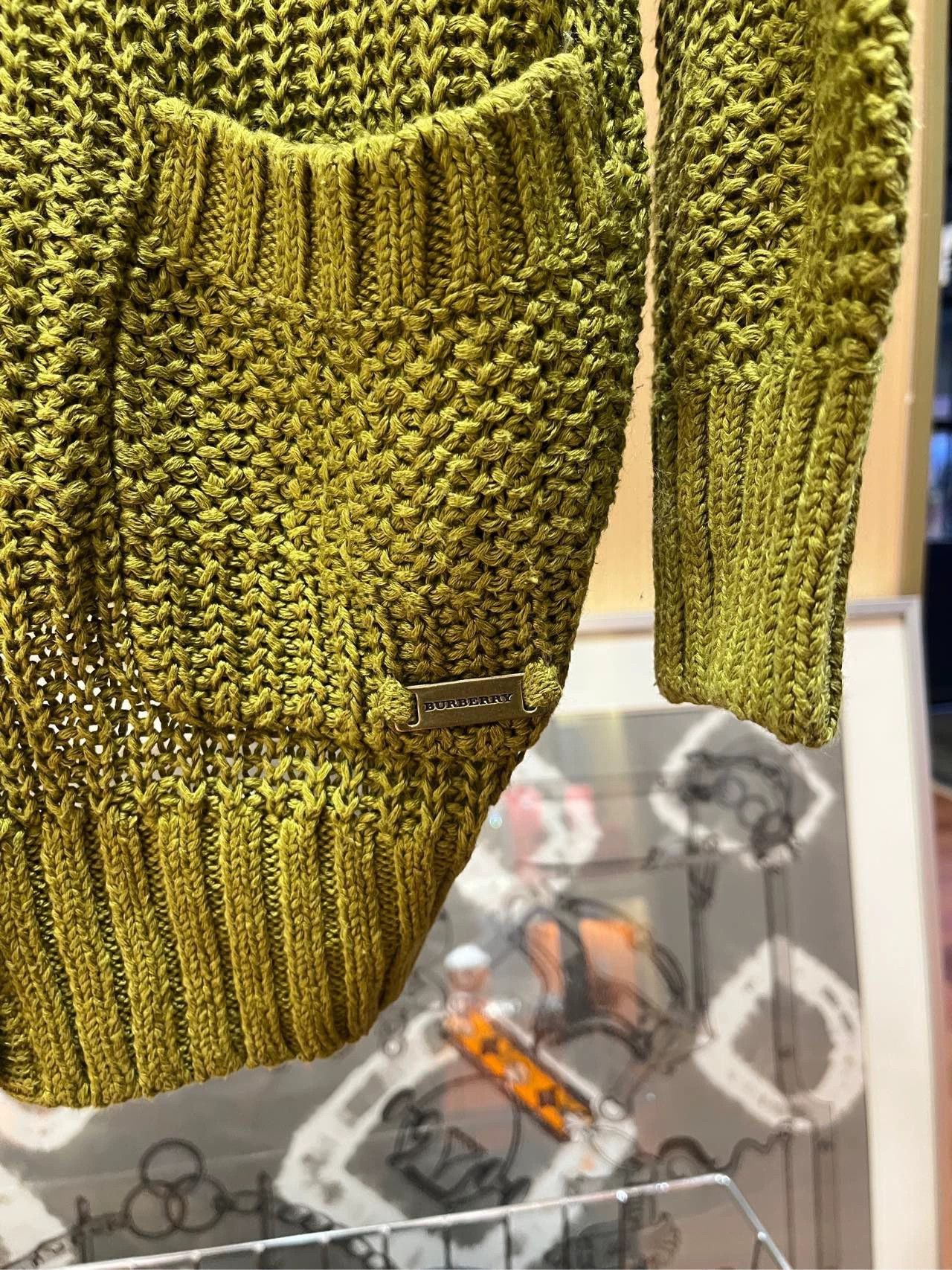 Burberry Burberry Women's Green Knit Cardigan Size US M / EU 48-50 / 2 - 4 Thumbnail