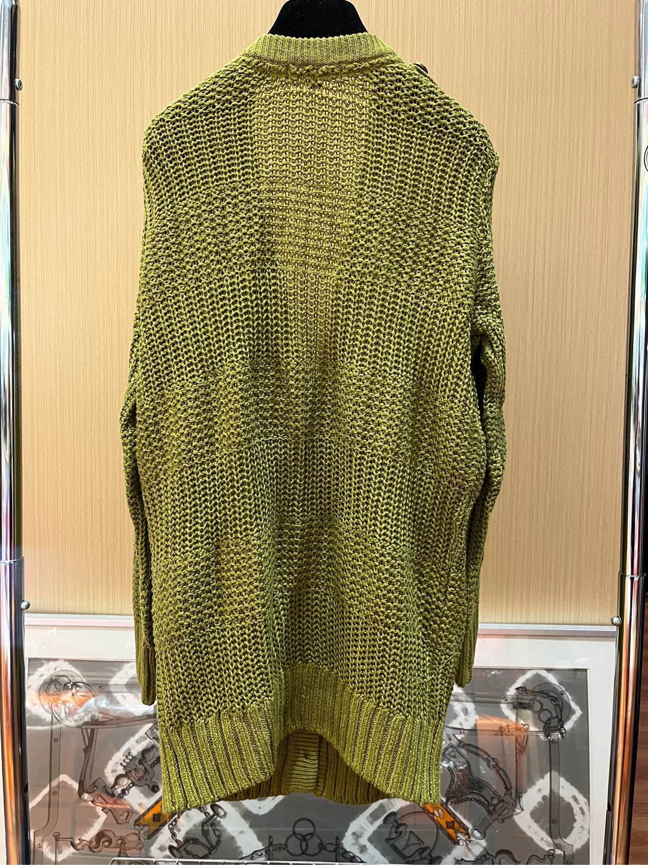 Burberry Burberry Women's Green Knit Cardigan Size US M / EU 48-50 / 2 - 2 Thumbnail