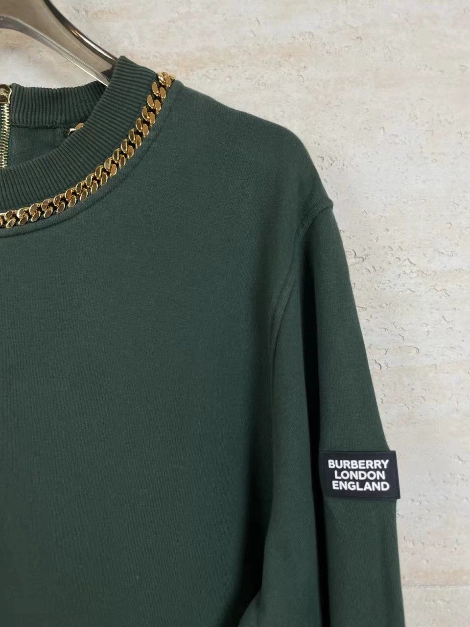 Burberry Burberry Green Cuban Chain Sweatshirt L Size US L / EU 52-54 / 3 - 3 Thumbnail