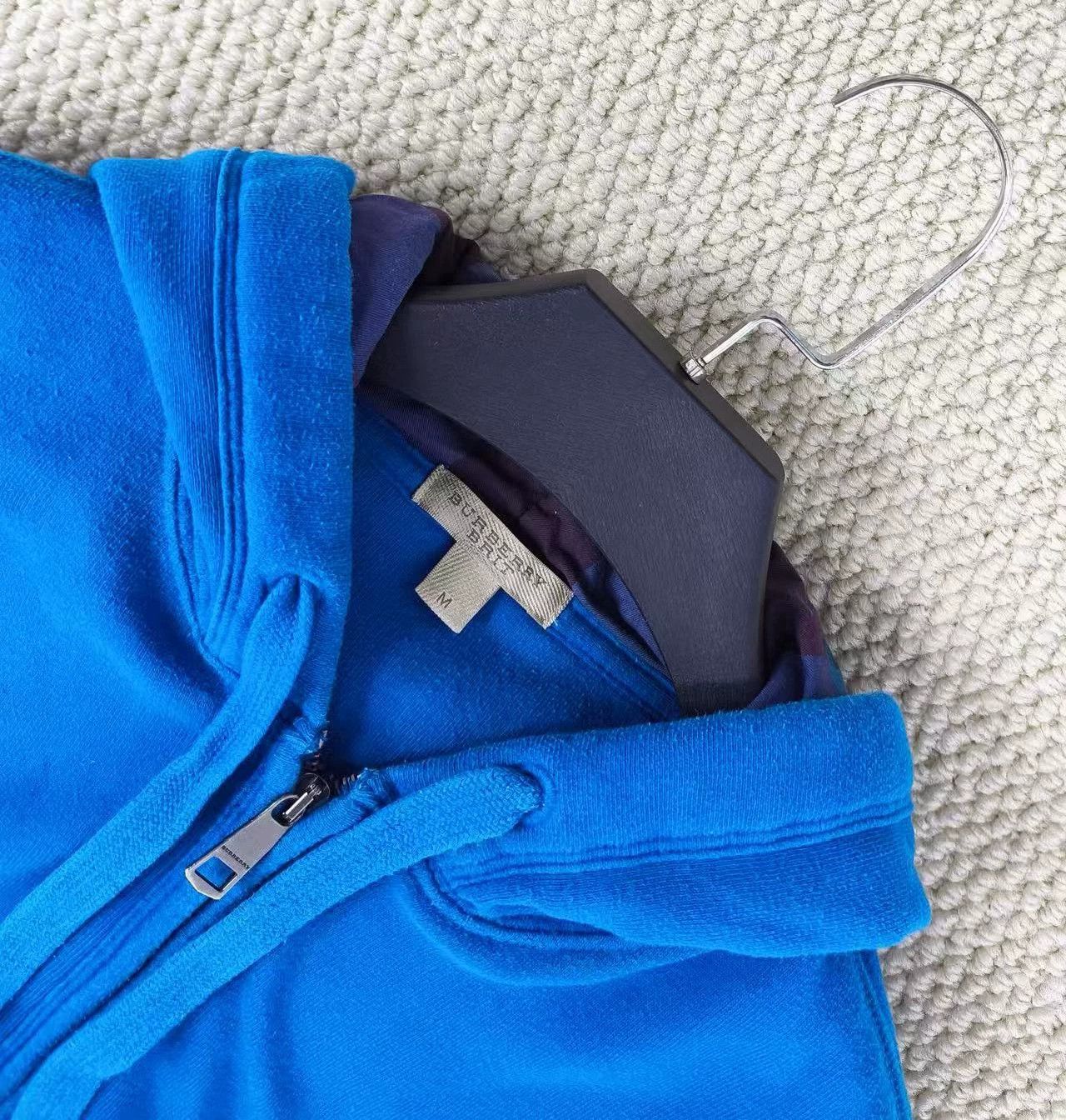 Burberry Burberry Blue Embroidered Hooded Jacket Size US M / EU 48-50 / 2 - 3 Thumbnail