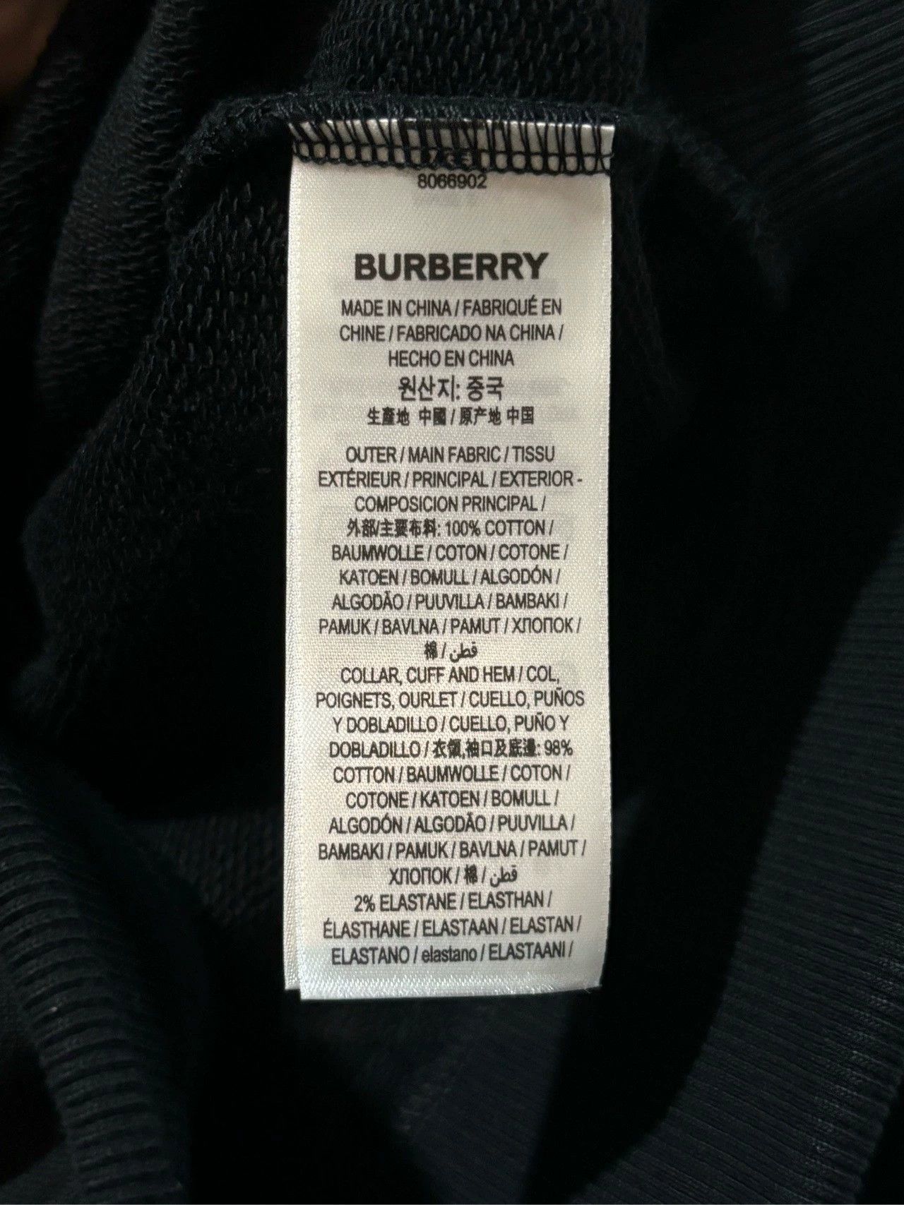Burberry Burberry Black Crewneck Embroidered Sweatshirt S Size US S / EU 44-46 / 1 - 6 Thumbnail