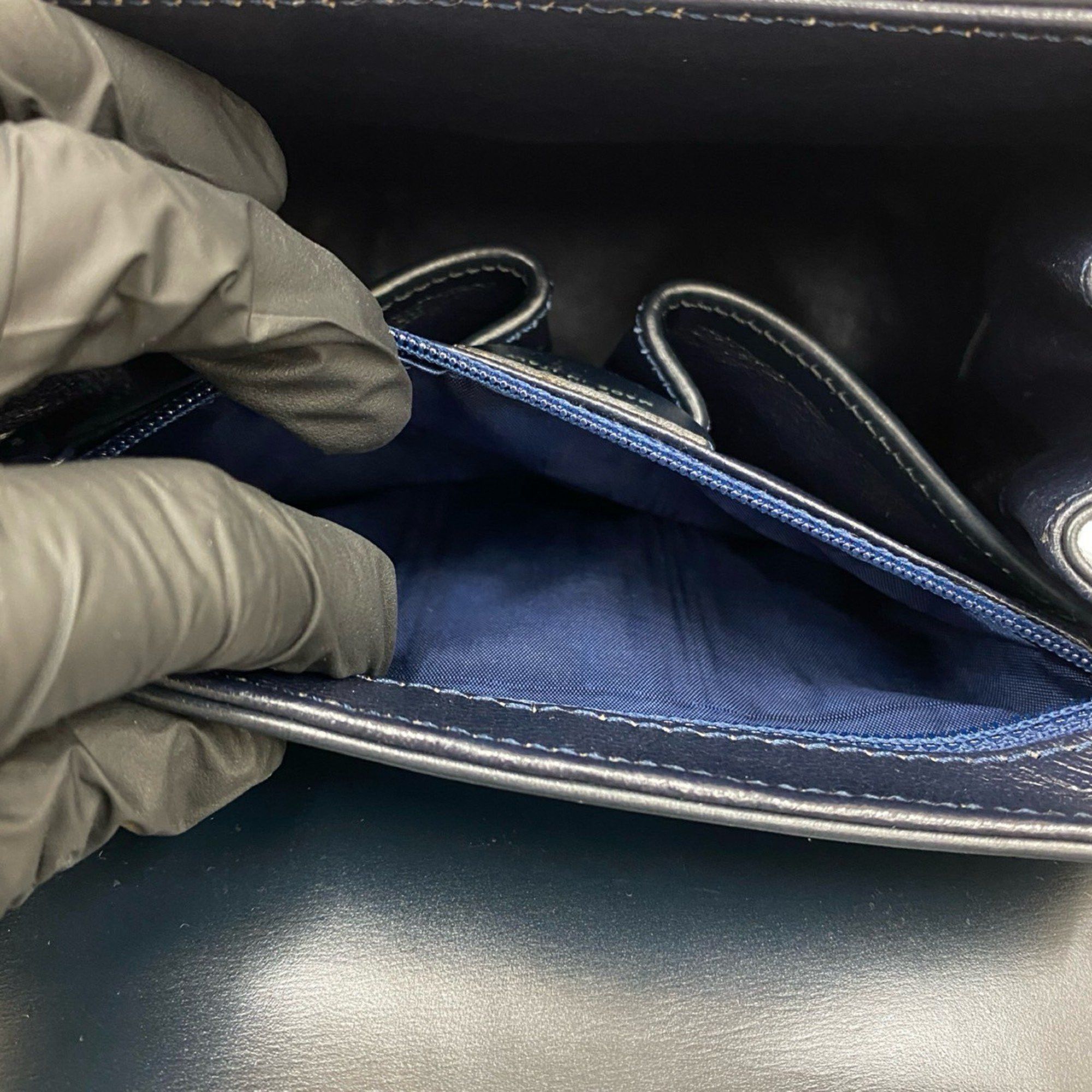 Celine CELINE Logo Star Ball Calf Leather Mini Backpack Daypack Navy 31339 Size ONE SIZE - 10 Thumbnail