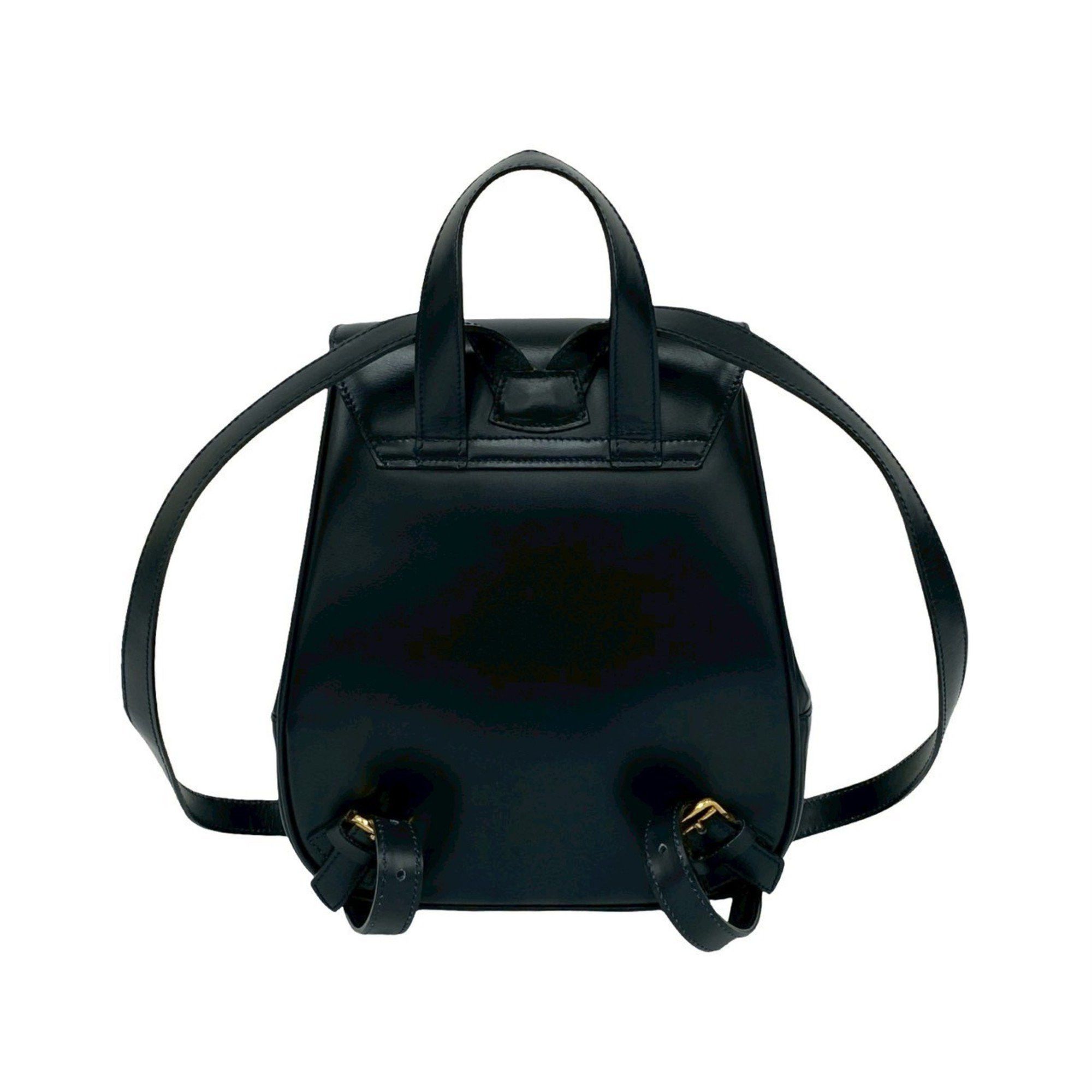 Celine CELINE Logo Star Ball Calf Leather Mini Backpack Daypack Navy 31339 Size ONE SIZE - 3 Thumbnail