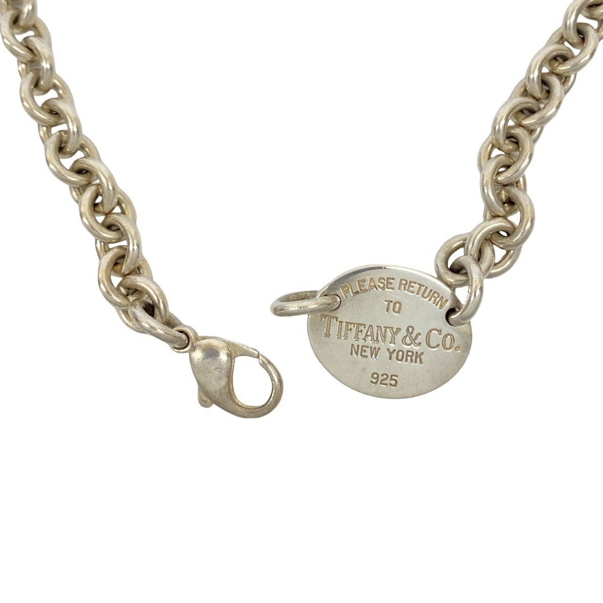 Tiffany & Co. TIFFANY & Co. Tiffany Return to Oval Necklace, 925 Sterling Silver, Chain Choker Pendant, 27518 Size ONE SIZE - 3 Thumbnail